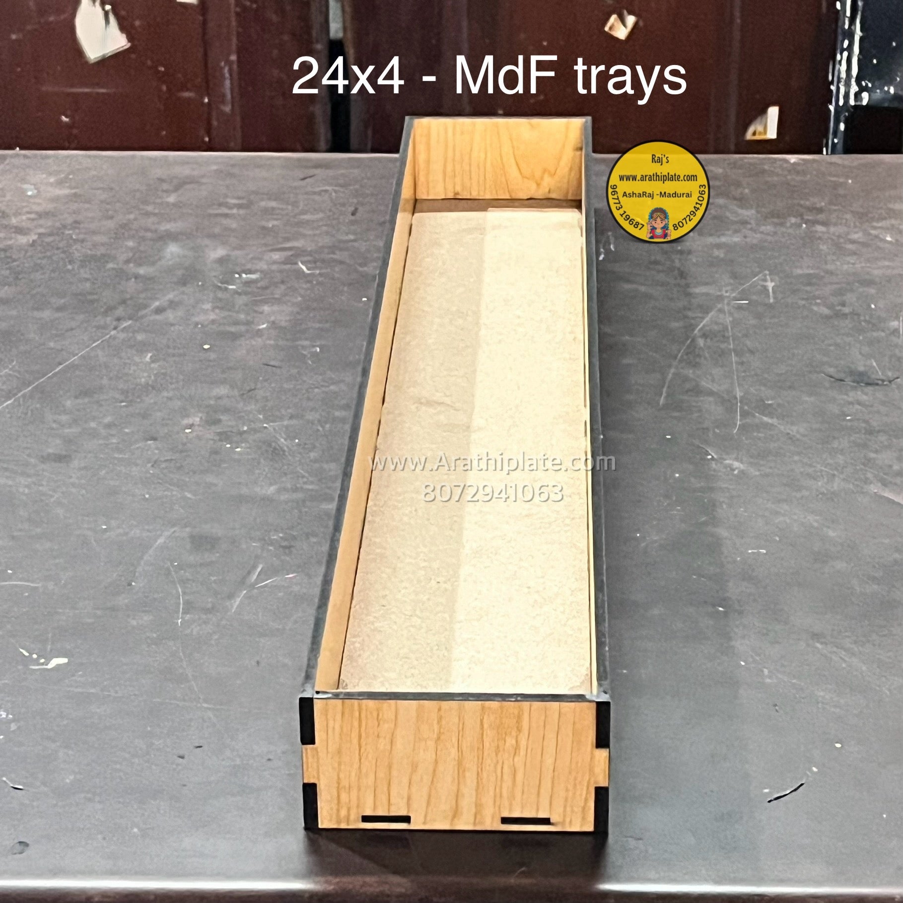 Wooden 24x4 Mdf trays