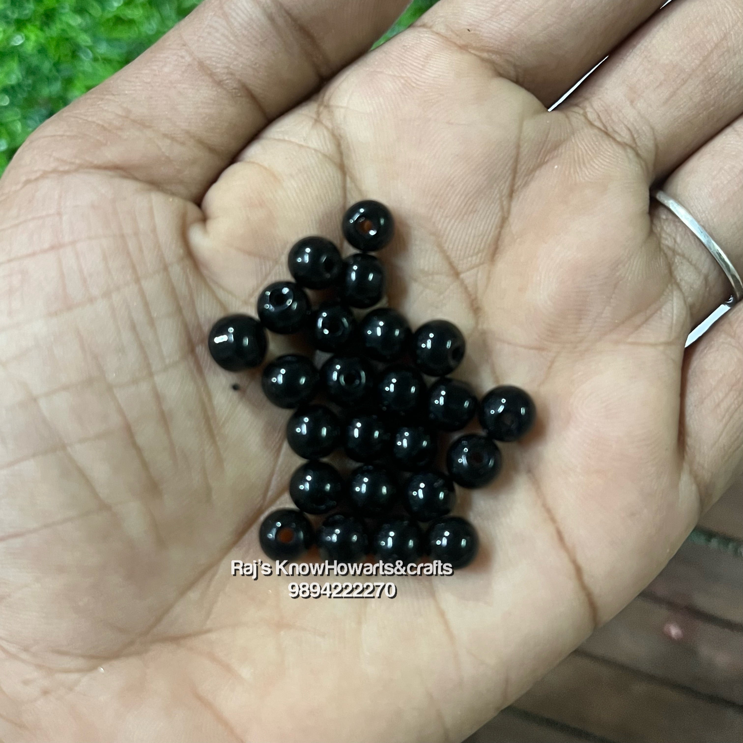 Black beads - 50 g