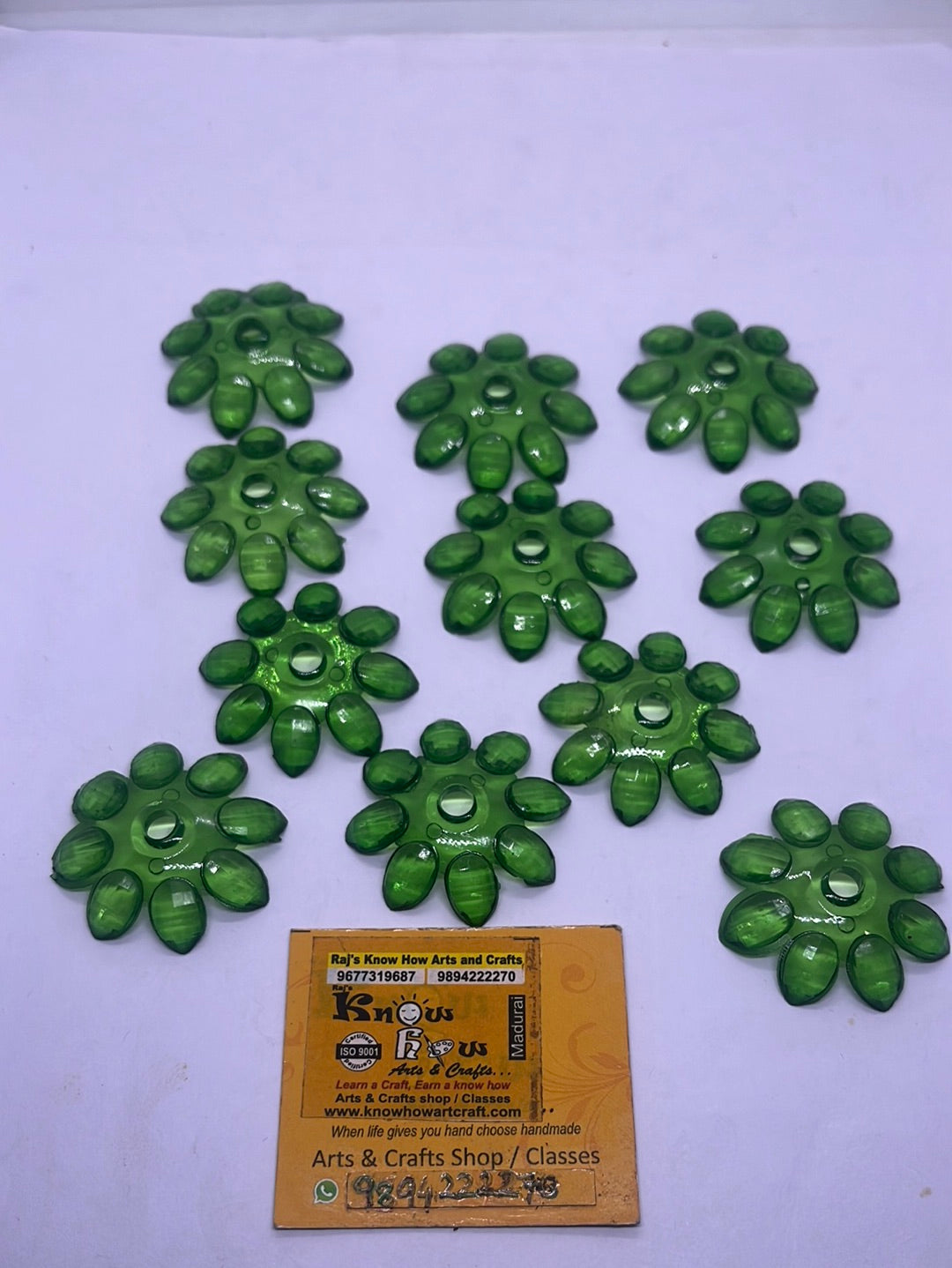 Acrylic  plastic color flower  beads -100g 4