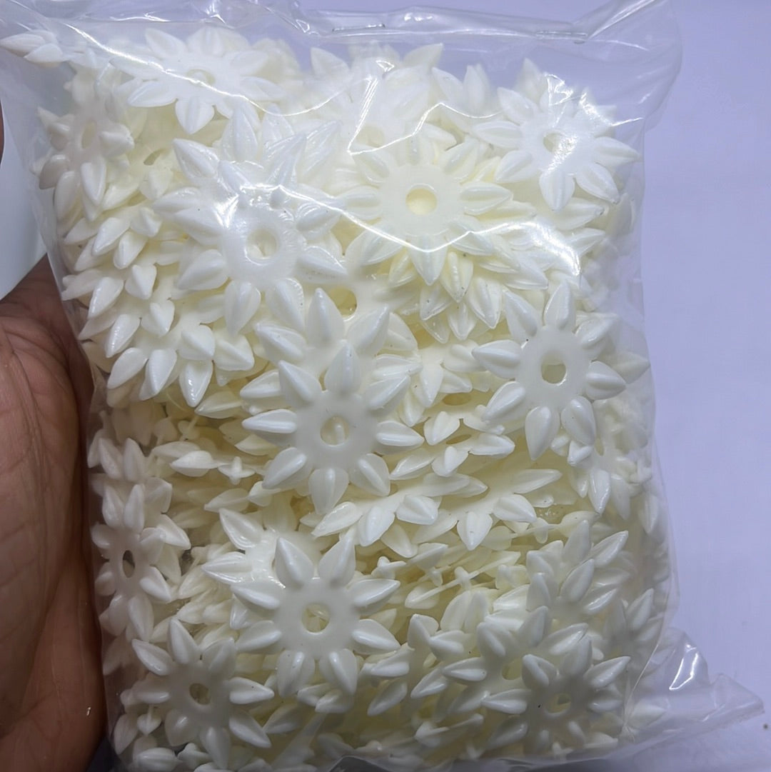 Acrylic plastic Artificial jasmine beads for jewelry making 100g in a pack