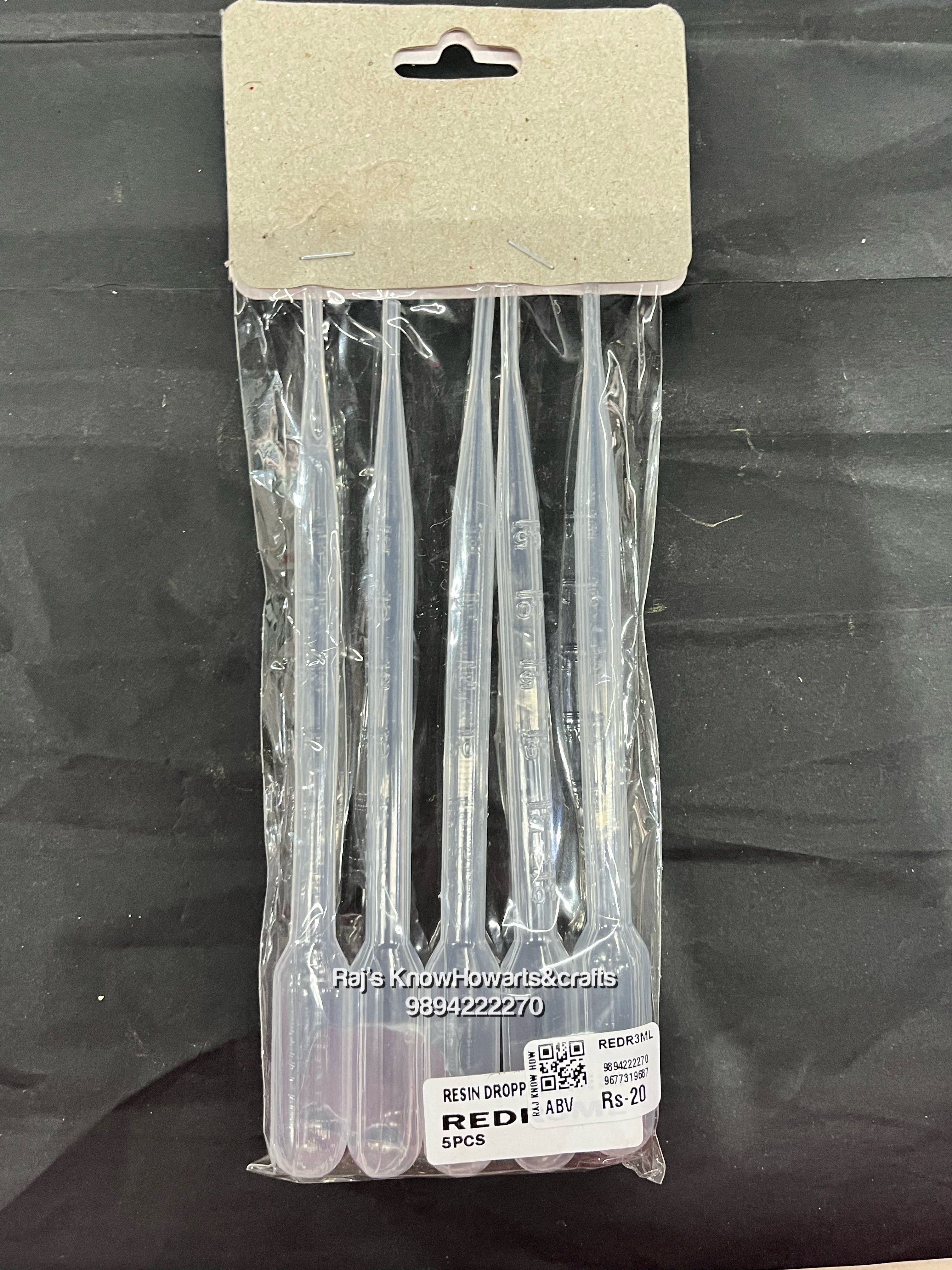 RESIN DROPPER PIPETTE 3 ML 5 PCS-REDR3ML