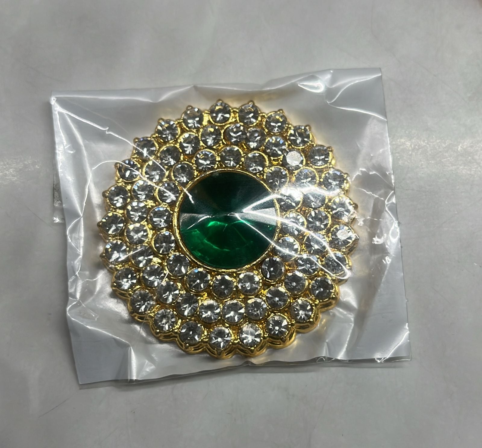 Round stone dollar green big goddess jewellery 1piece pack-/RSDGRB