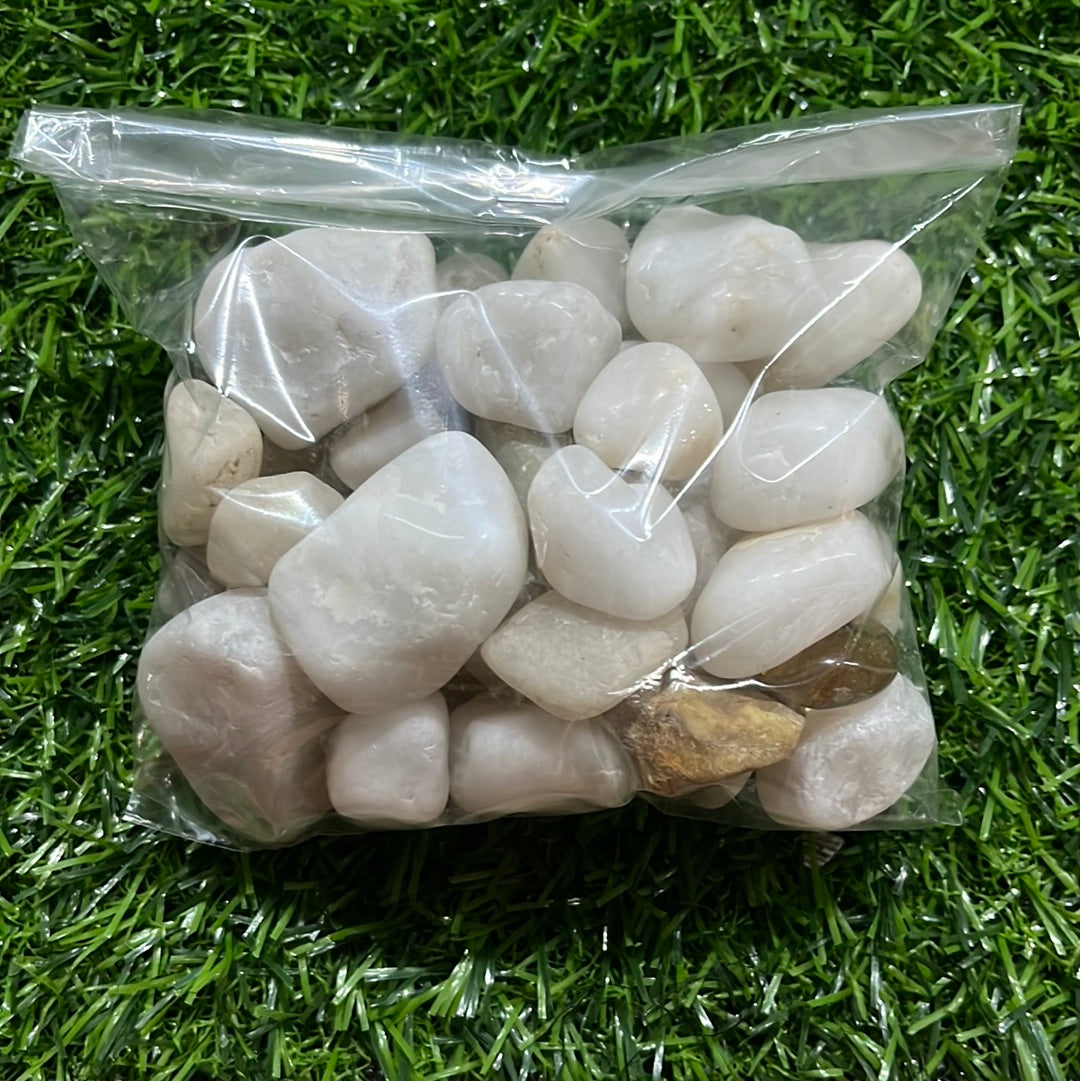 Milky dusty white  pebbles 100 g