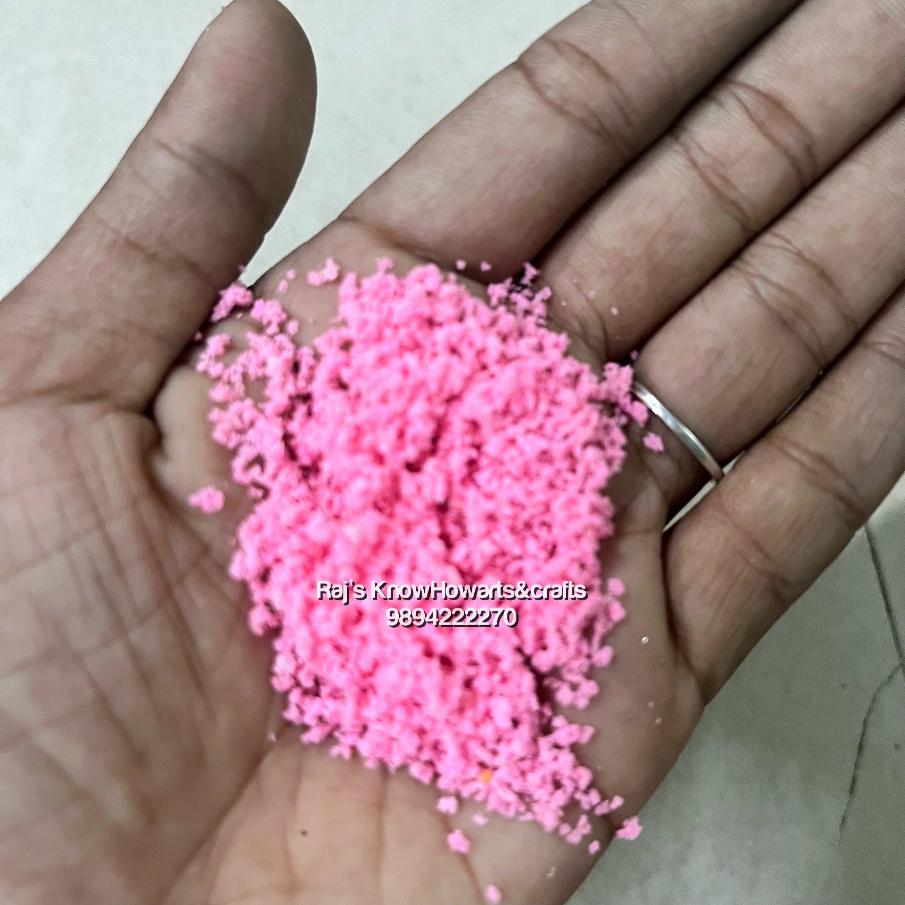 Pink foam sand