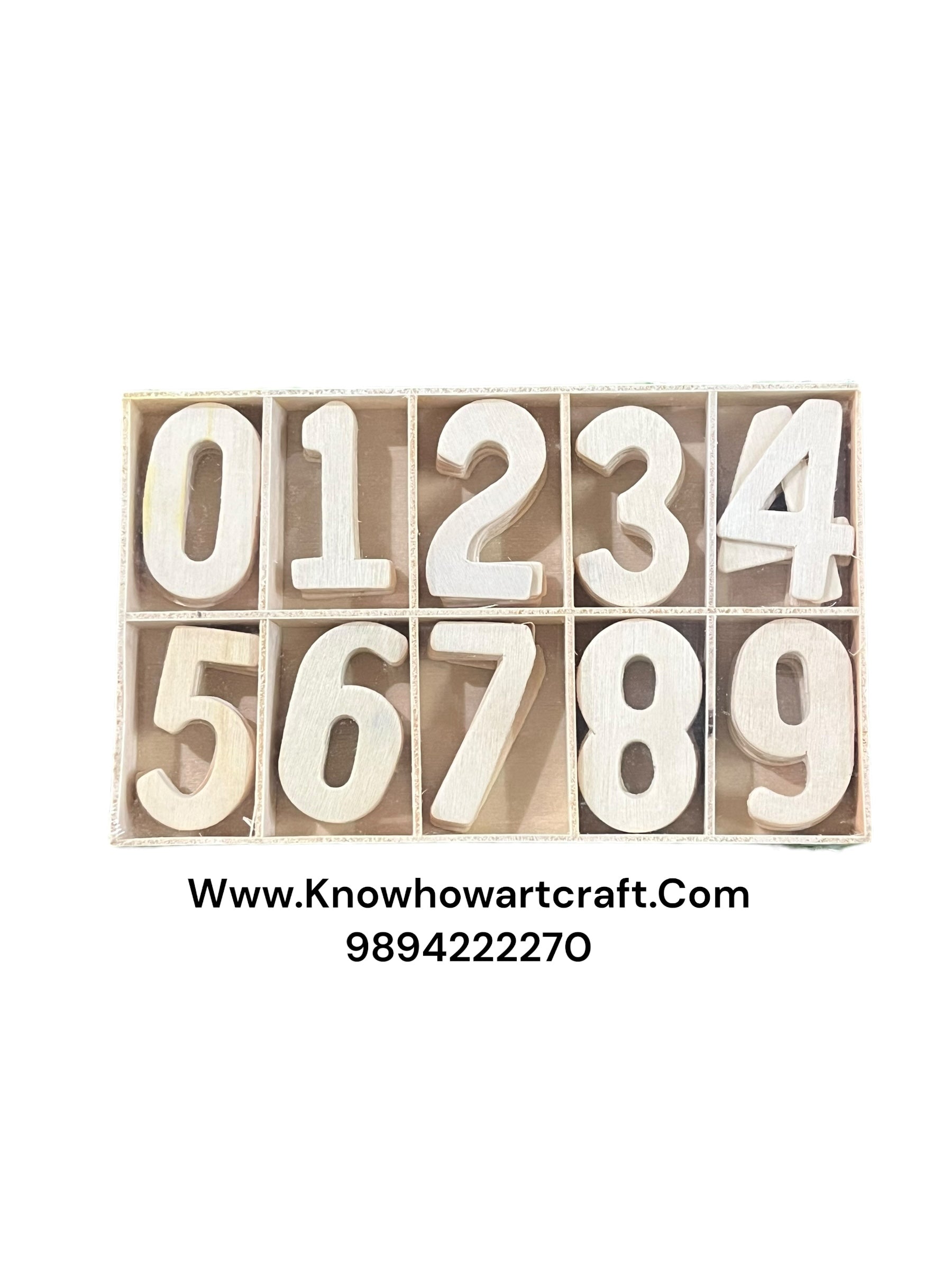 Wooden numbers set