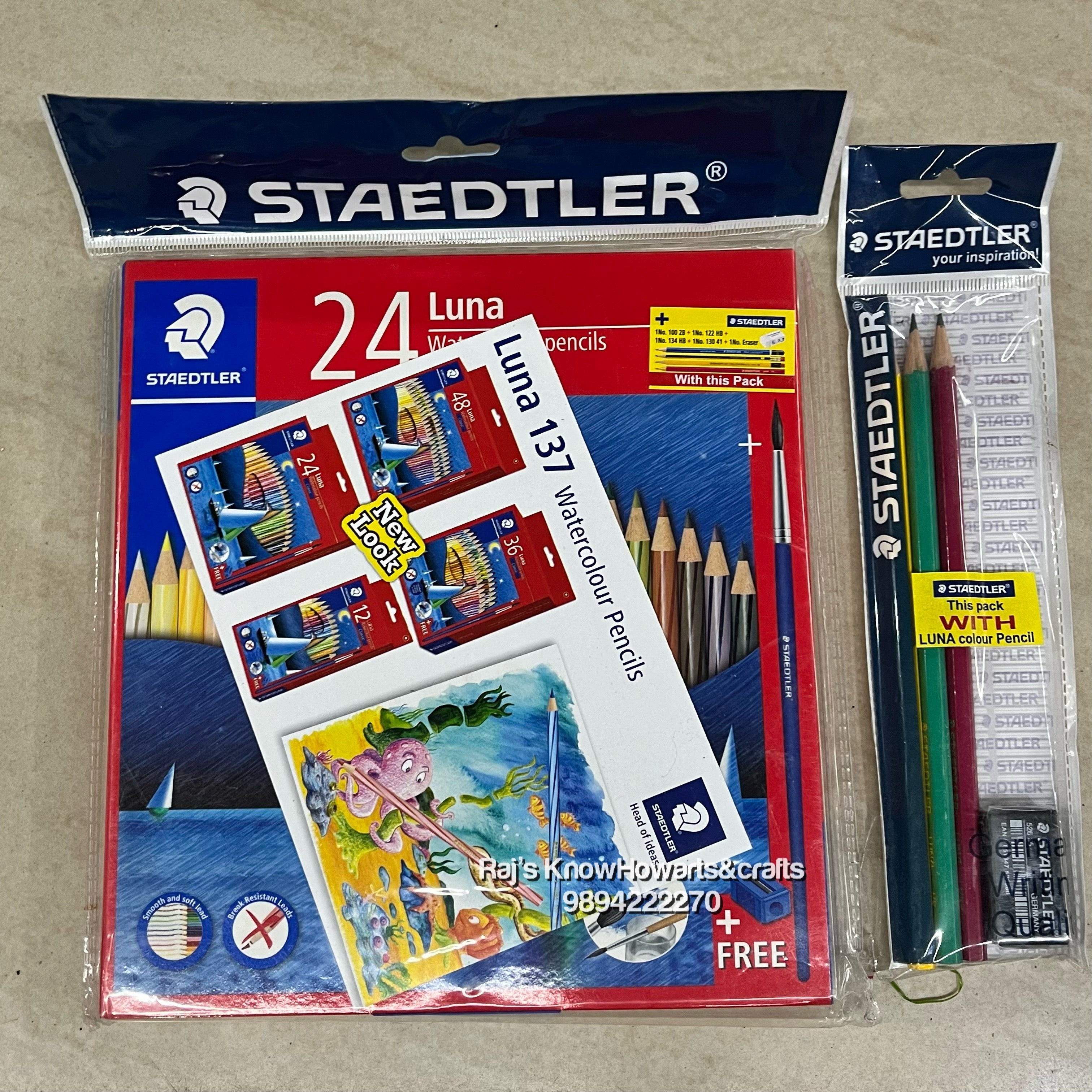 staedtler 24 Luna Watercolour pencils +
staedtler this pack with Luna Colour pencil