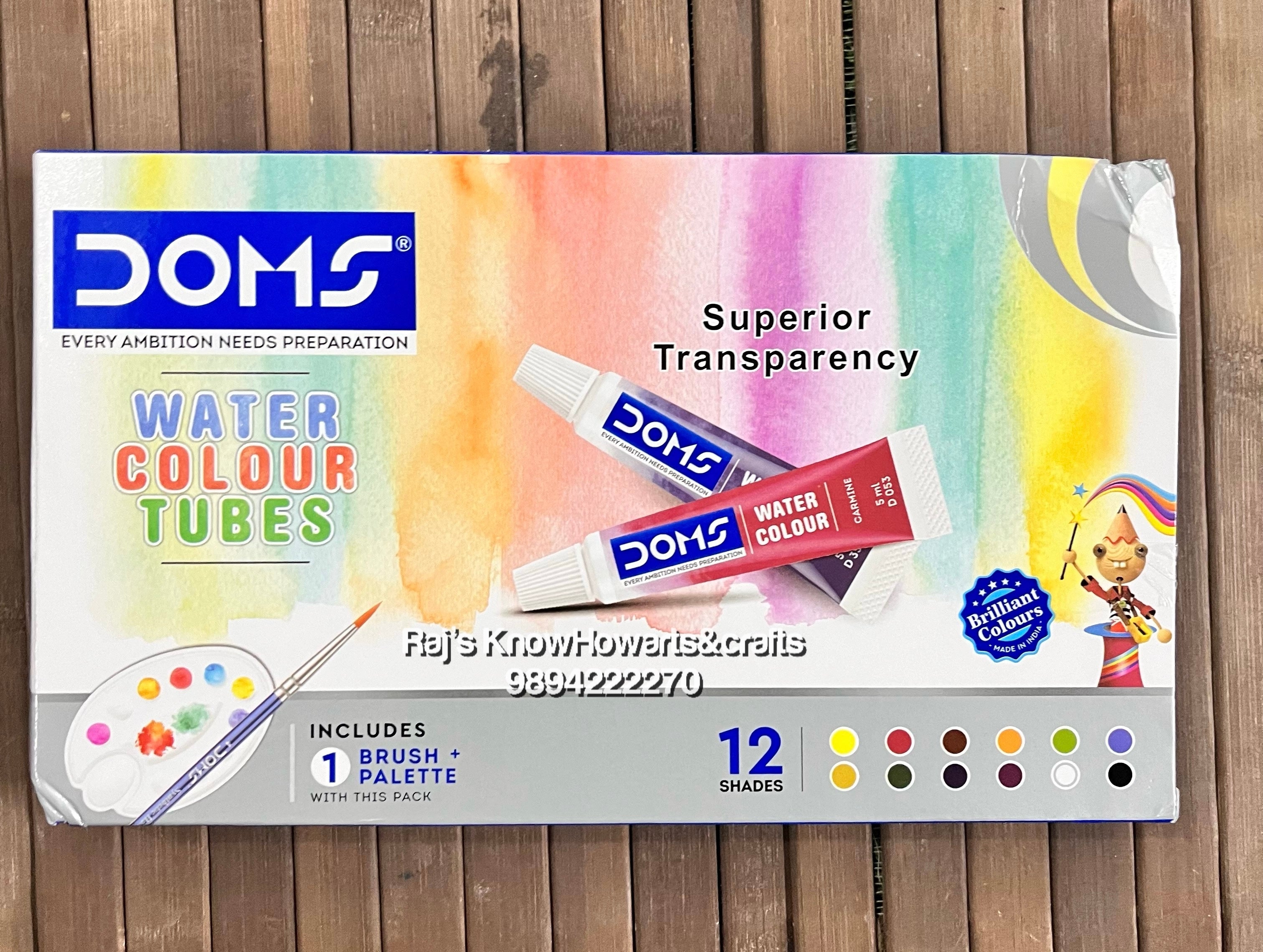 Doms water colour Tubes 12 shades