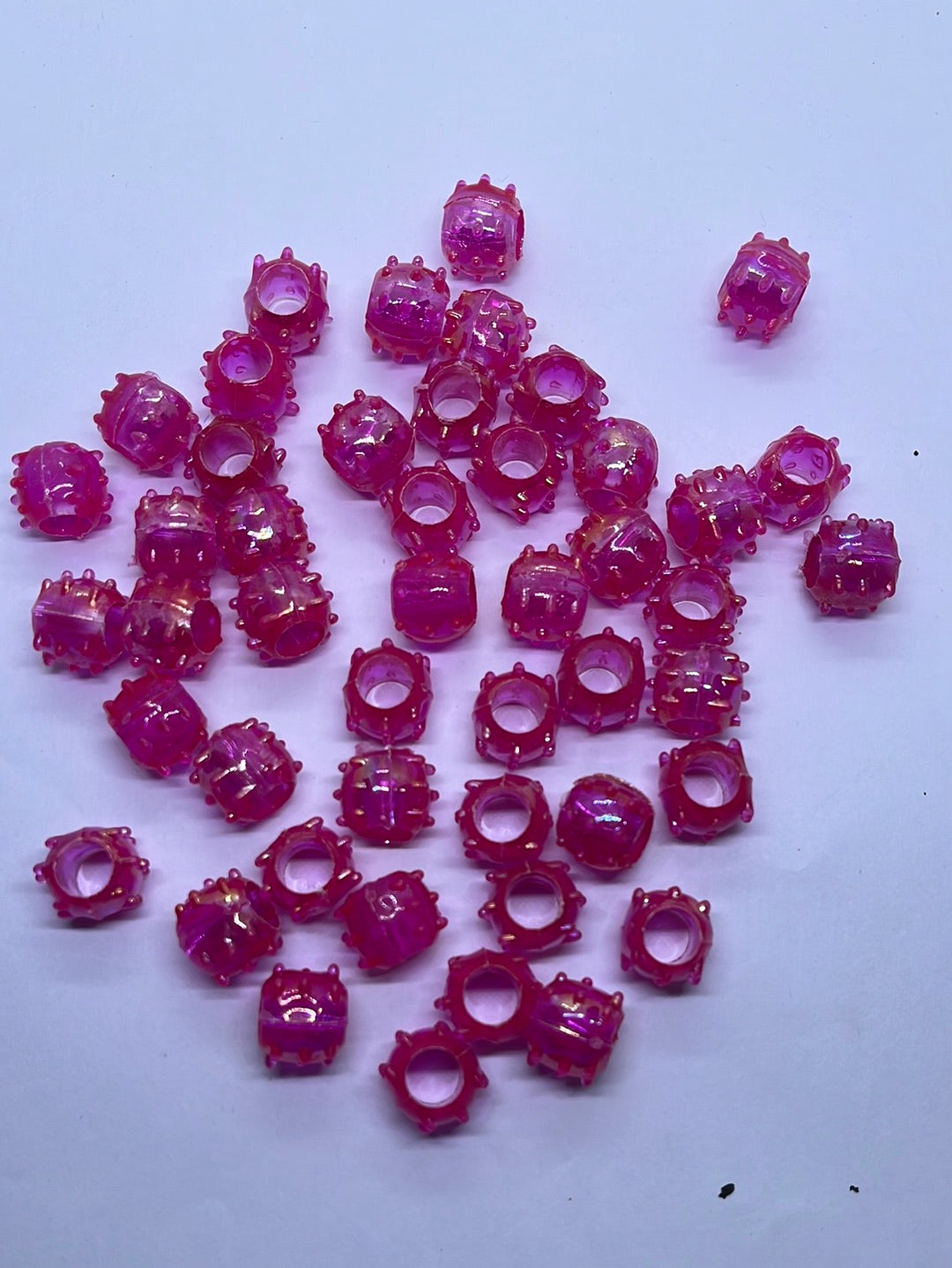 Acrylic pink   color small beads -100g 4