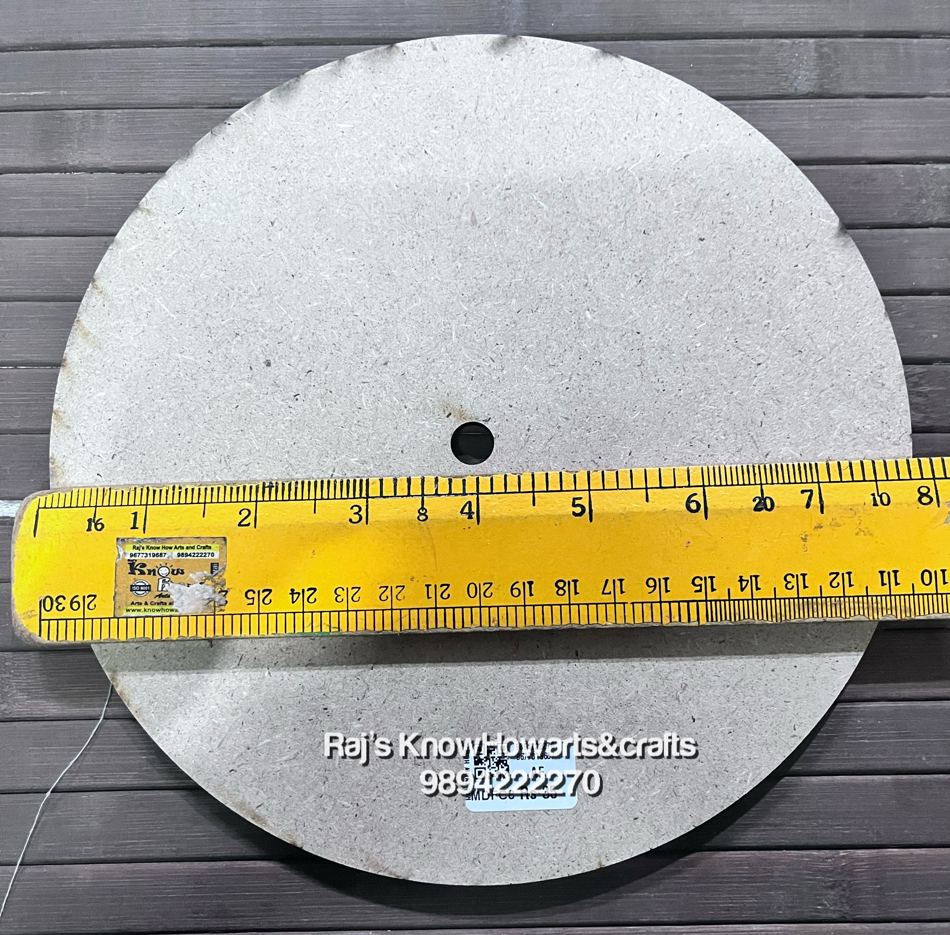 MDF CIRCLE WITH HOLE IN CENTER -8INCH-MDFC8