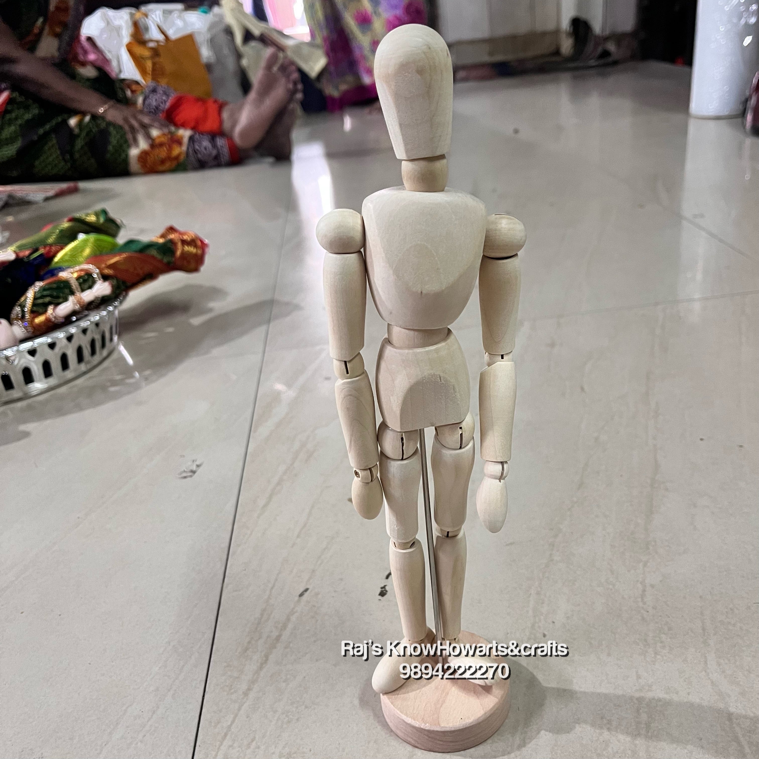 Wooden 12”  male Manikin