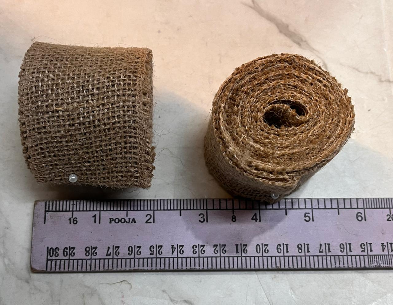 Jute roll natural 2 inch plain 1 piece- JN2 – KnowHowArtCraft