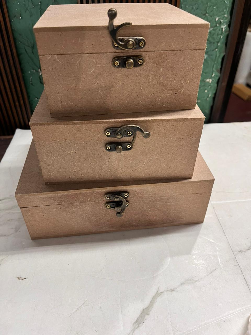 Plain Mdf box for jewelry keeping -5inch-6inch -8inch