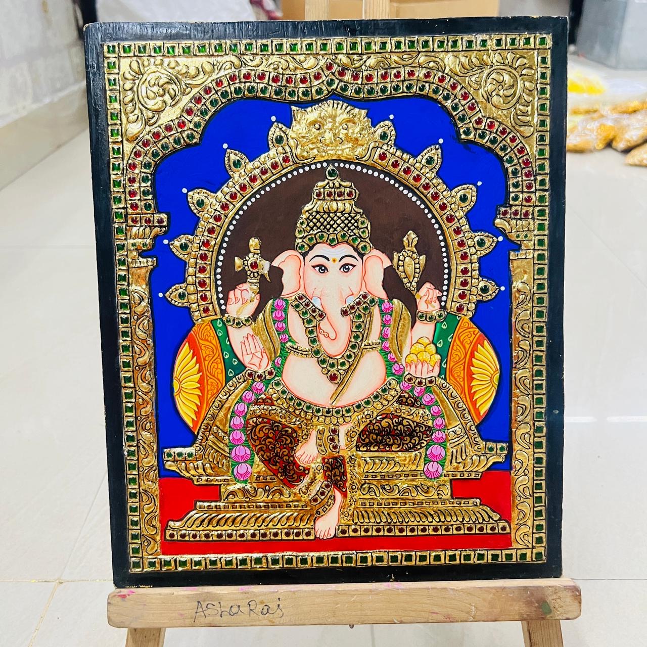 Vinayagar different collection assorted 1pack Tanjore painting 10x12(15days delivery form payment date)