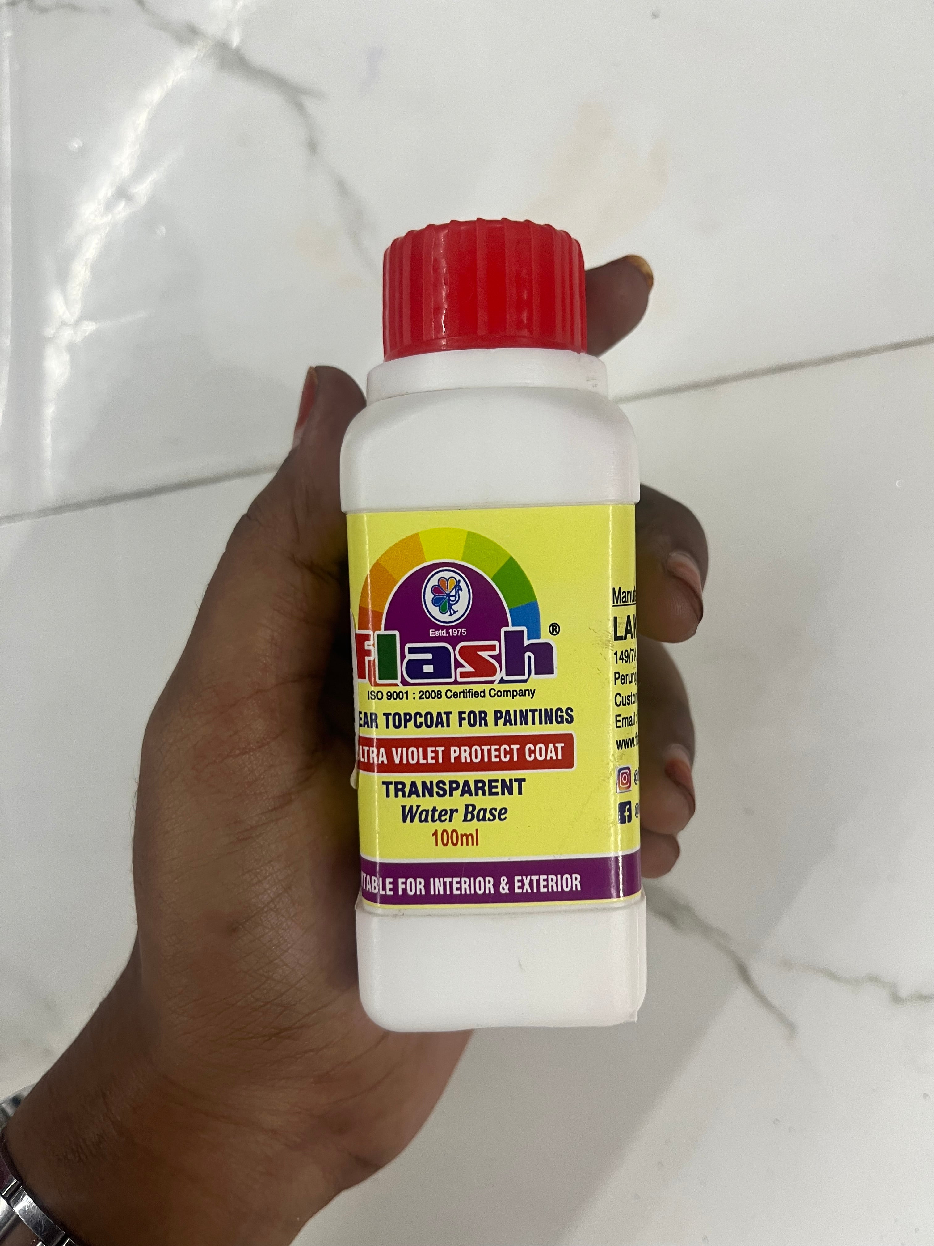 Flash Clear topcoat for paintings-100 ml