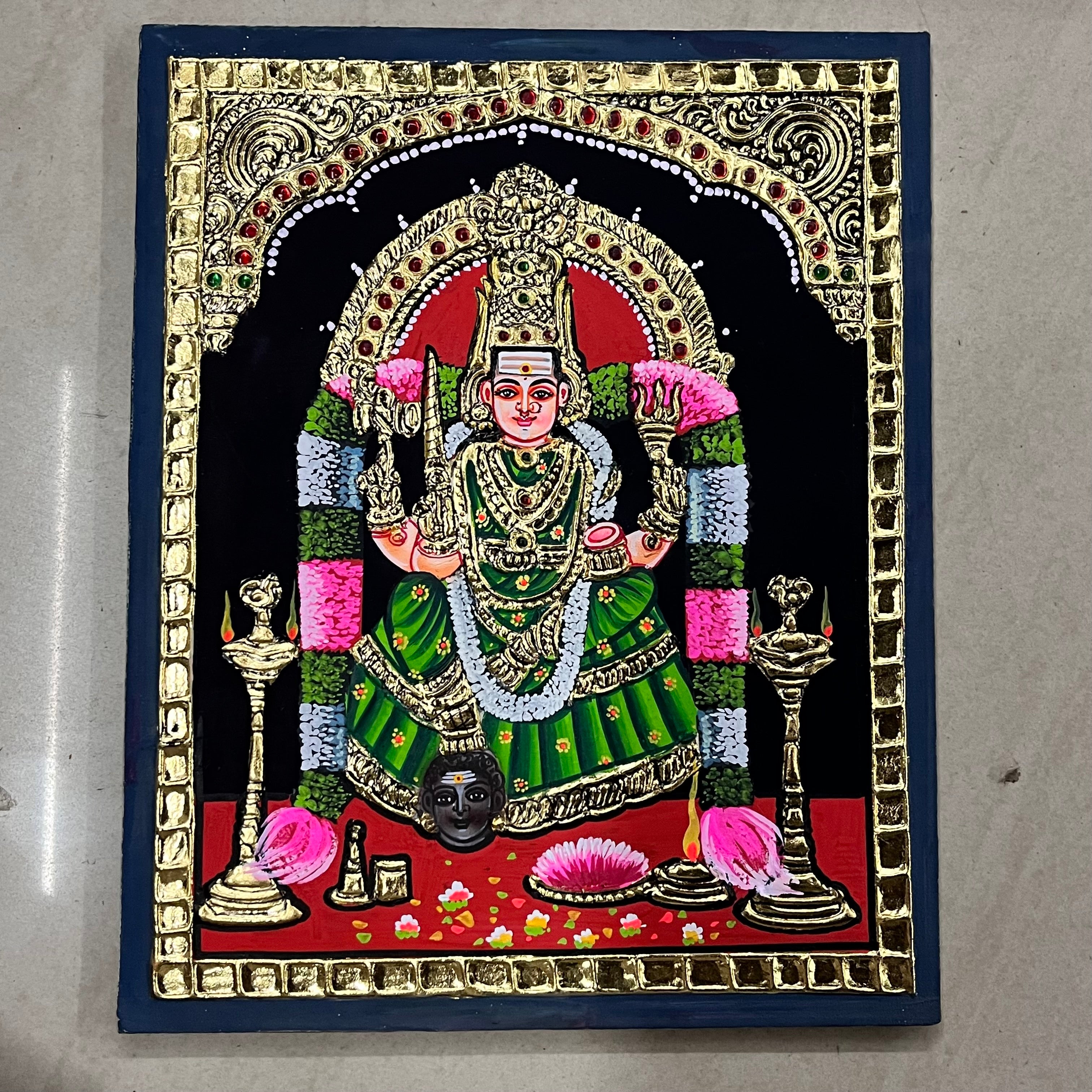 Marriyamman Tanjore painting 8x10(15days delivery form payment date)-1pack