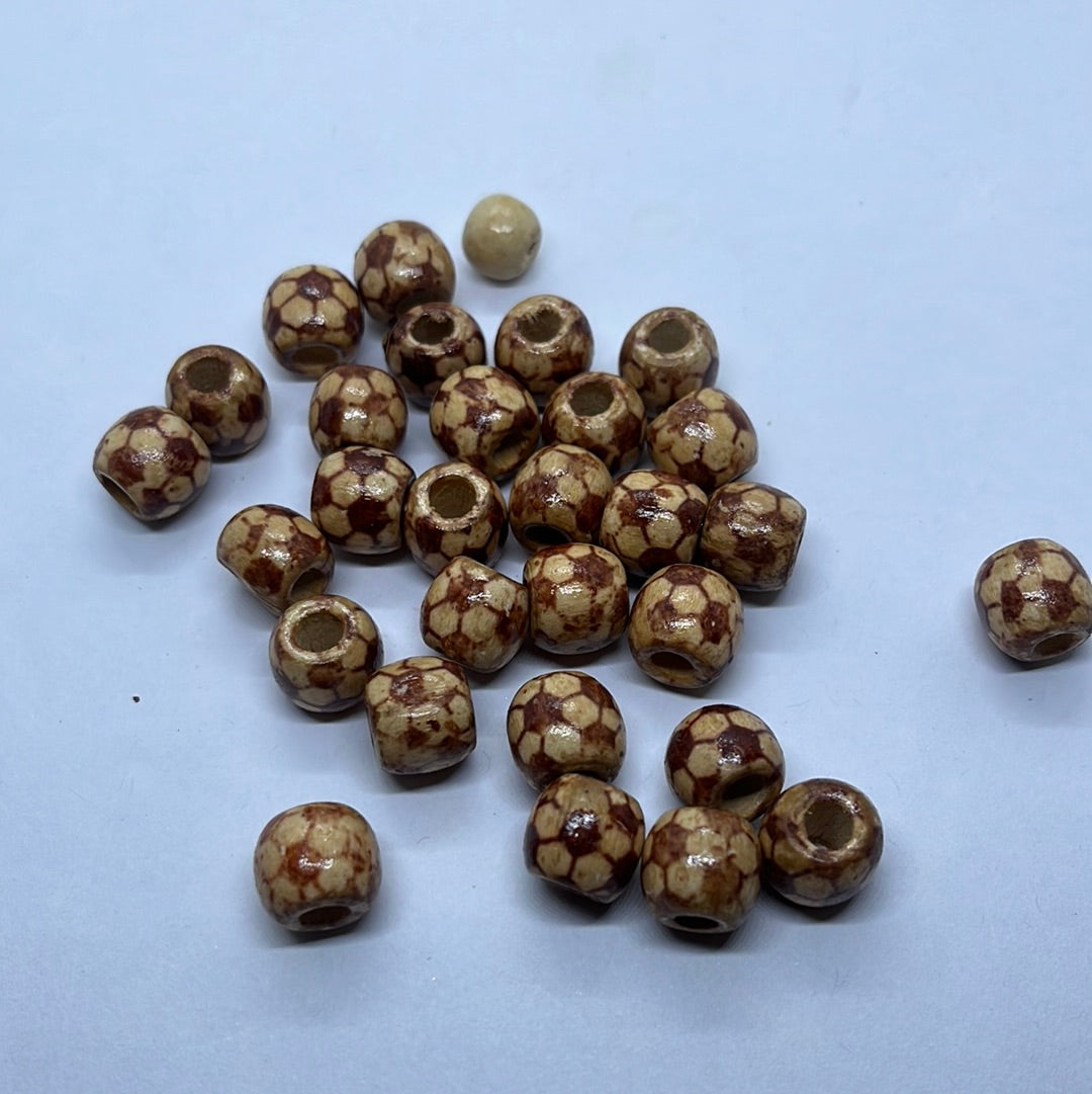 Wooden beads mixed mix round beads 100g