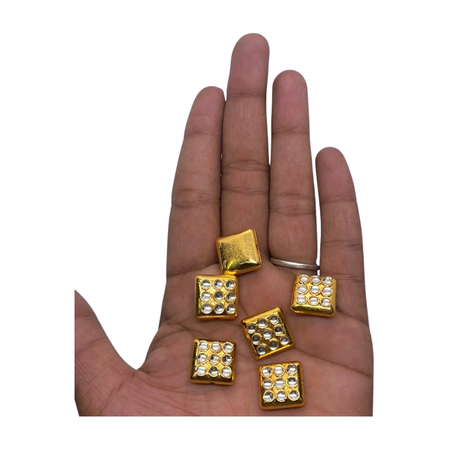 Artificial jewelry making  accessories metal gold balls  5 piece