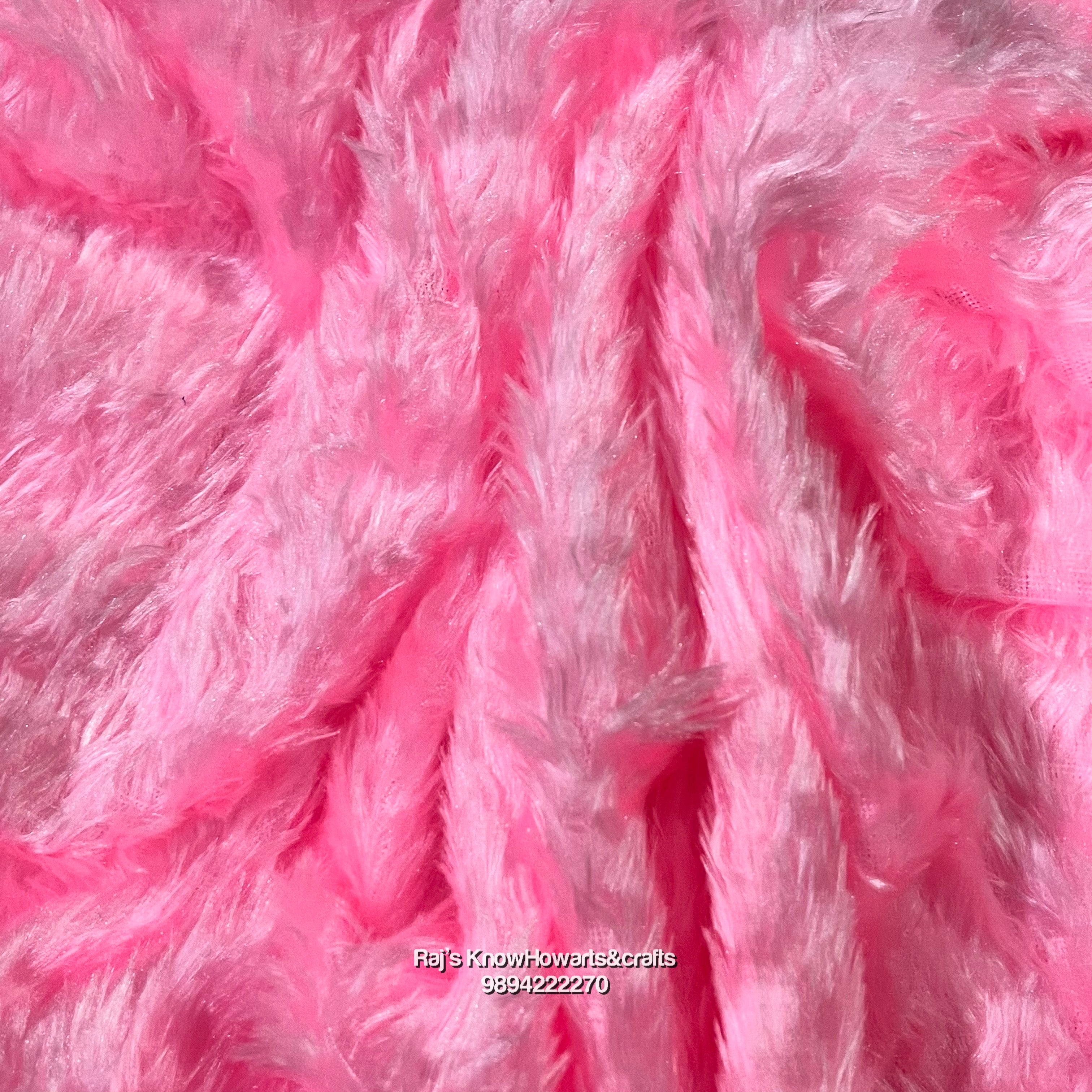 Pink fur cloth - 1 meter