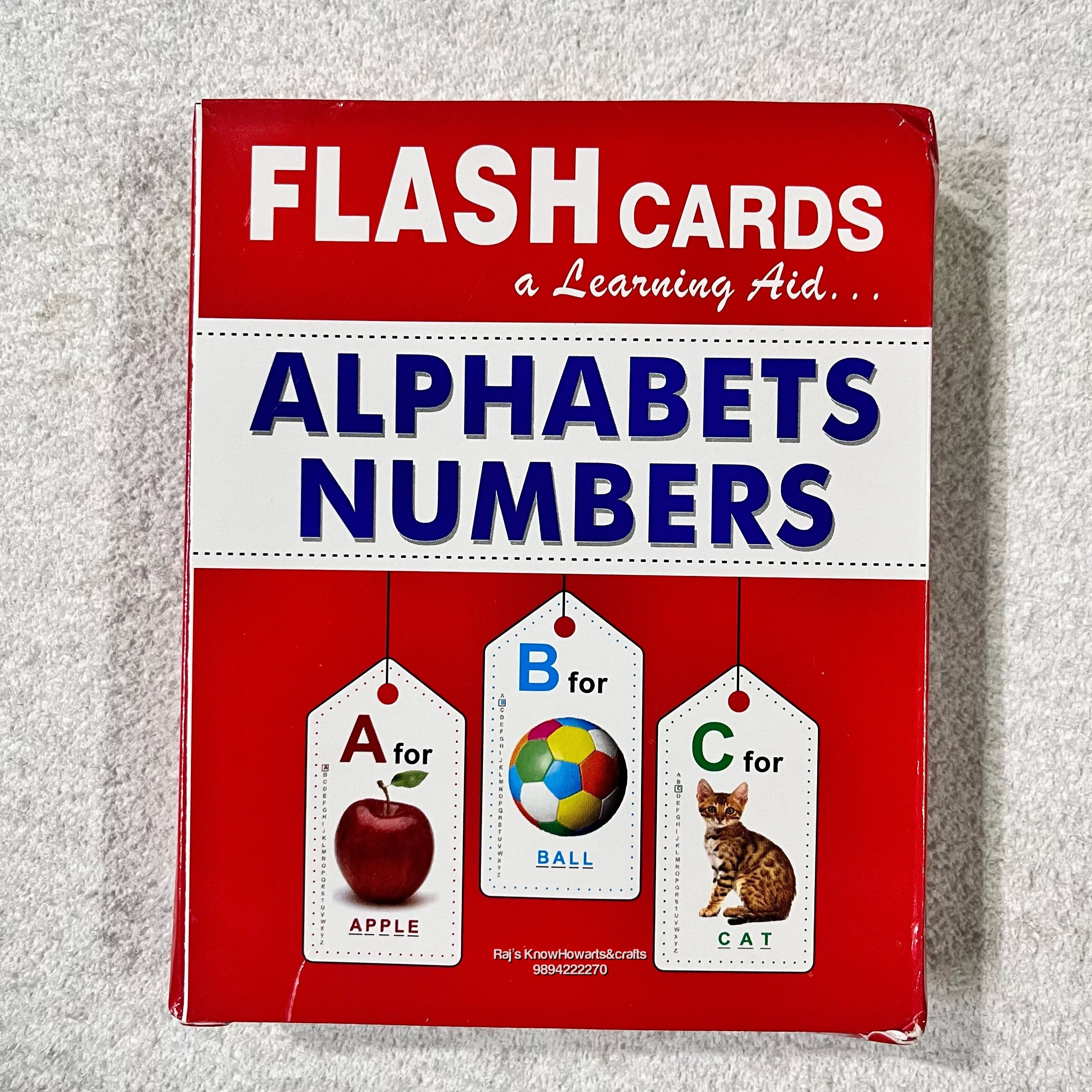 Flash cards Alphabet Numbers 64 pictures