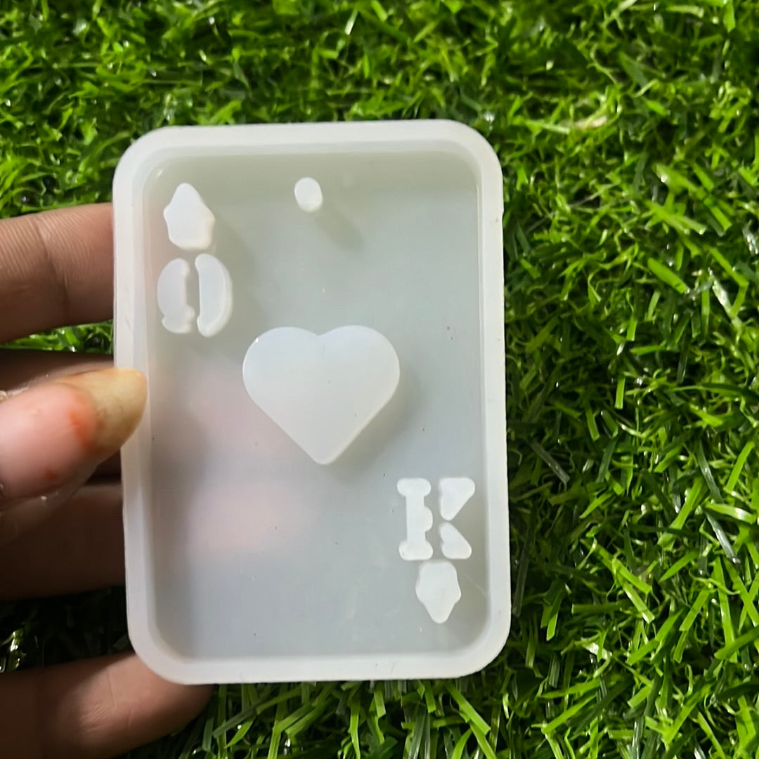 King heart keychain Resin mold