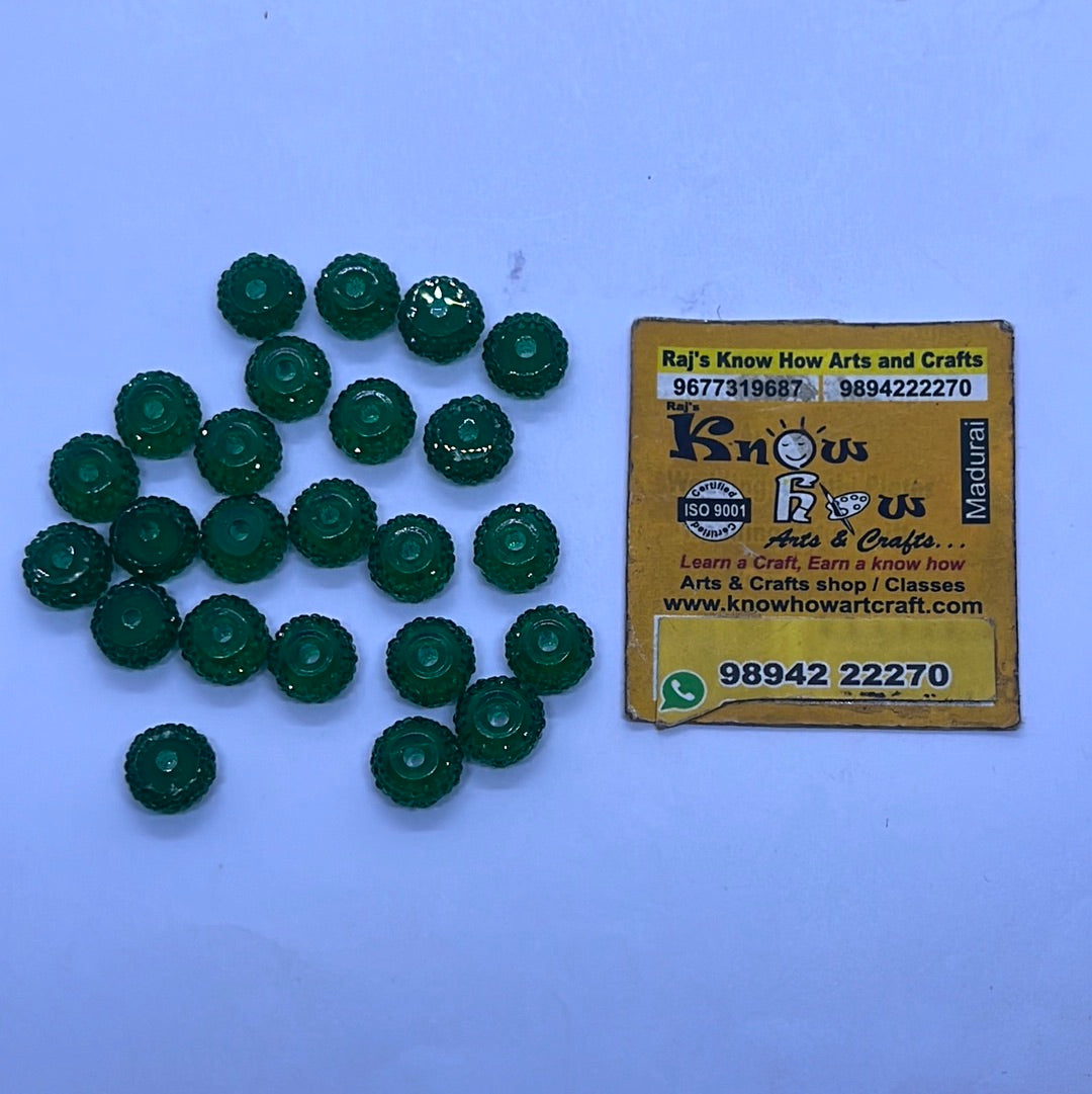 Beads with set cubics 25g in a pack