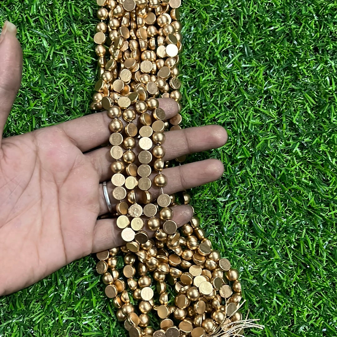 Golden half beads 8mm