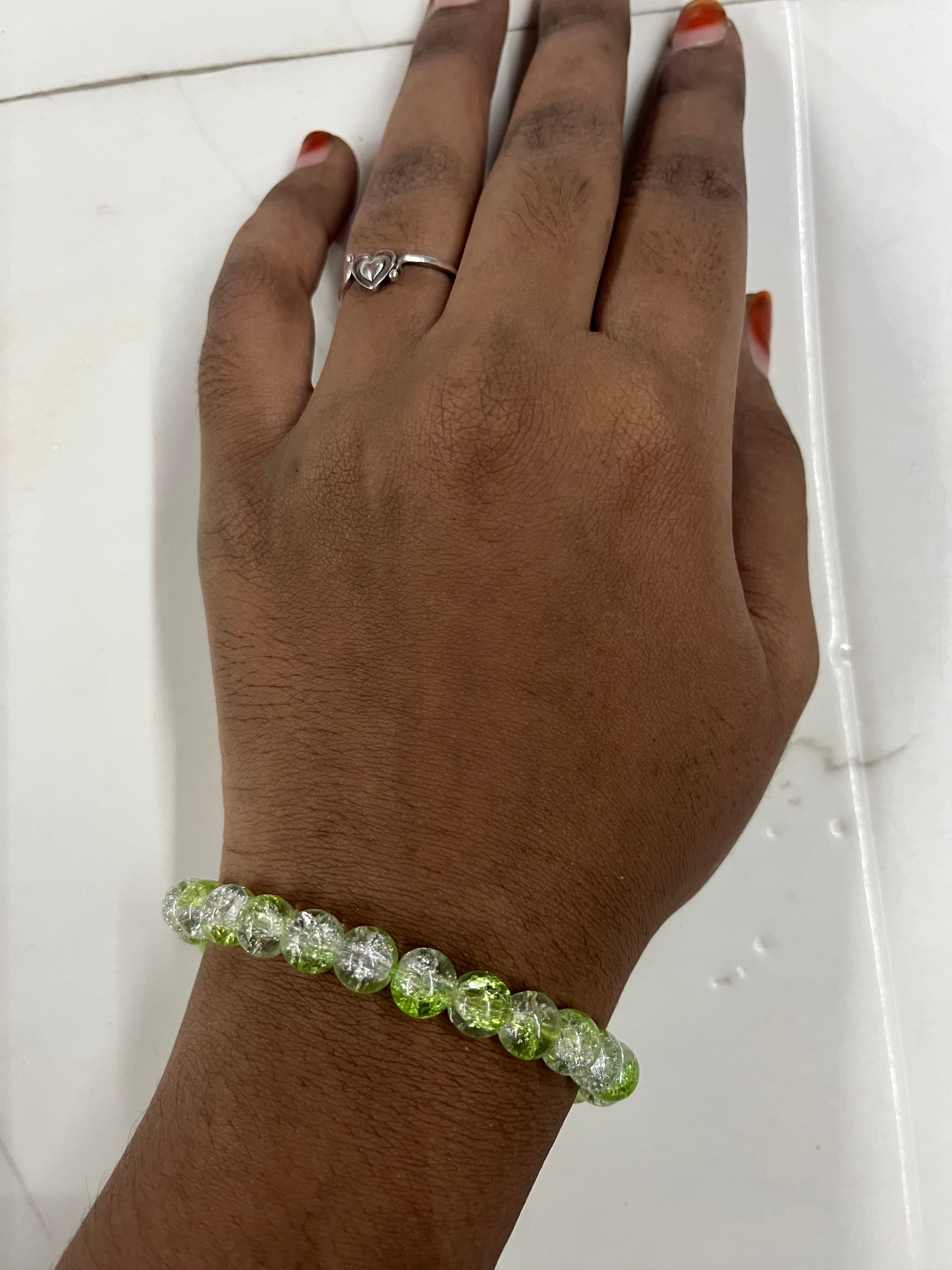Crackle beads one line-6