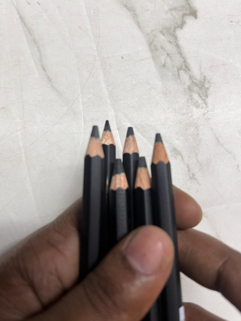 6 Assorted Staedtler Mars Mumograph drawings pencil set black -5568