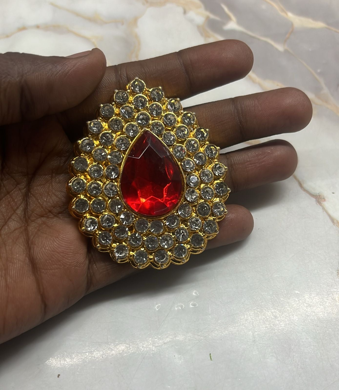 Thilak stone dollar red big goddess jewelry -1pack/ TSDRDB