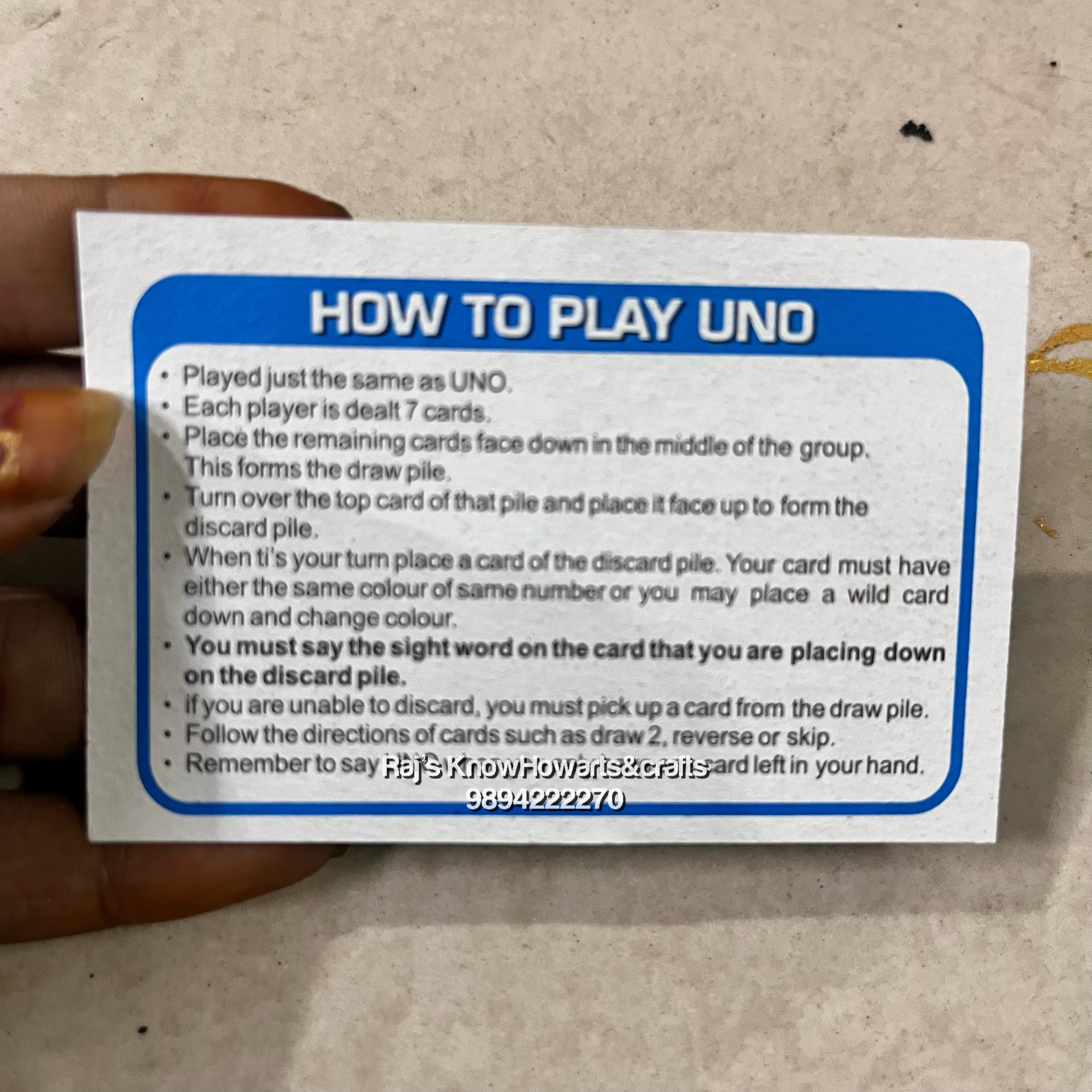 UNO cards