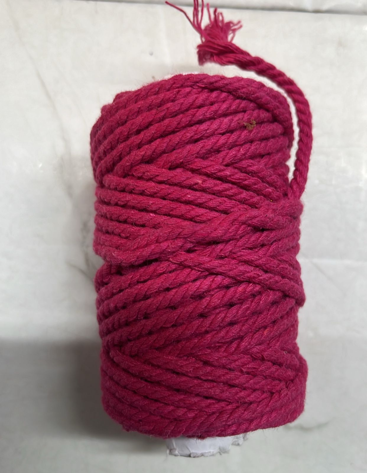 4mm cotton crochet thread DARK PINK