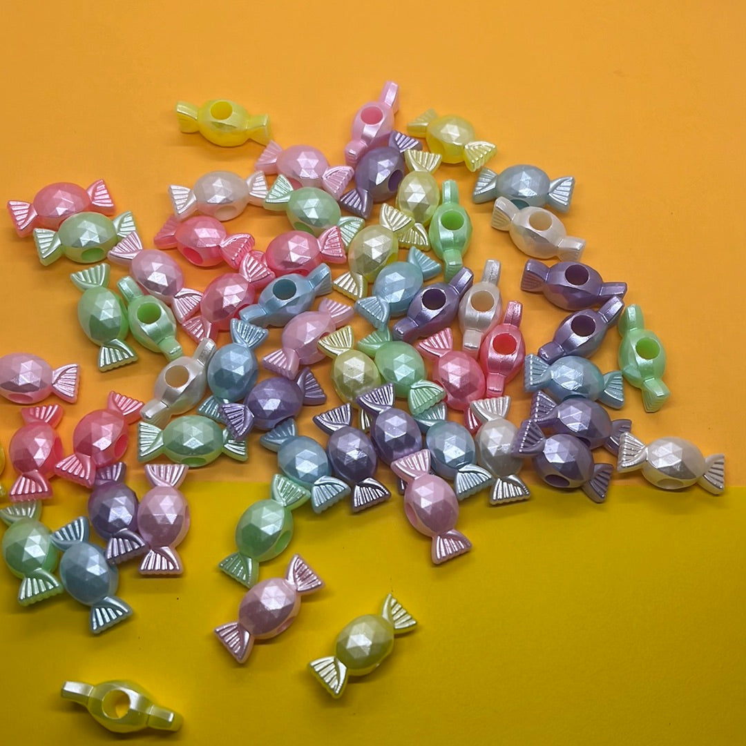 Pastel color chocolate beads -50g 3