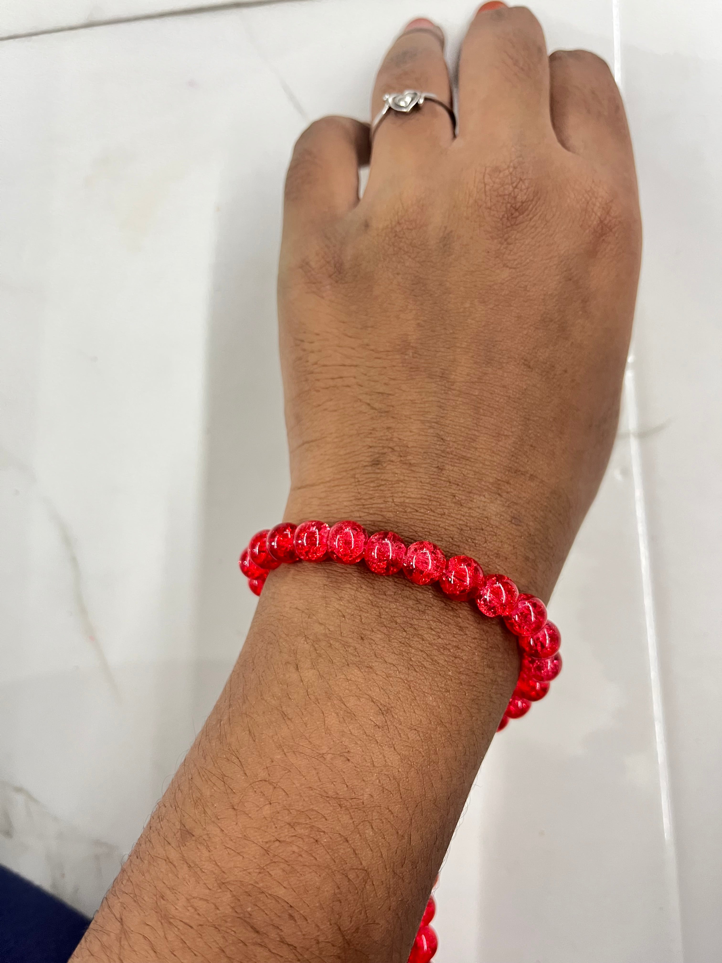 Crackle beads one line-7