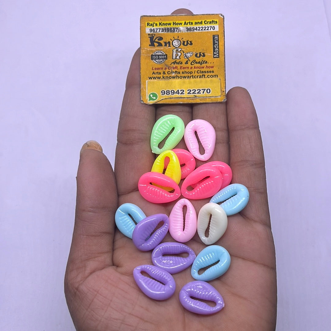 Colourful Shell  beads -50g in a pack