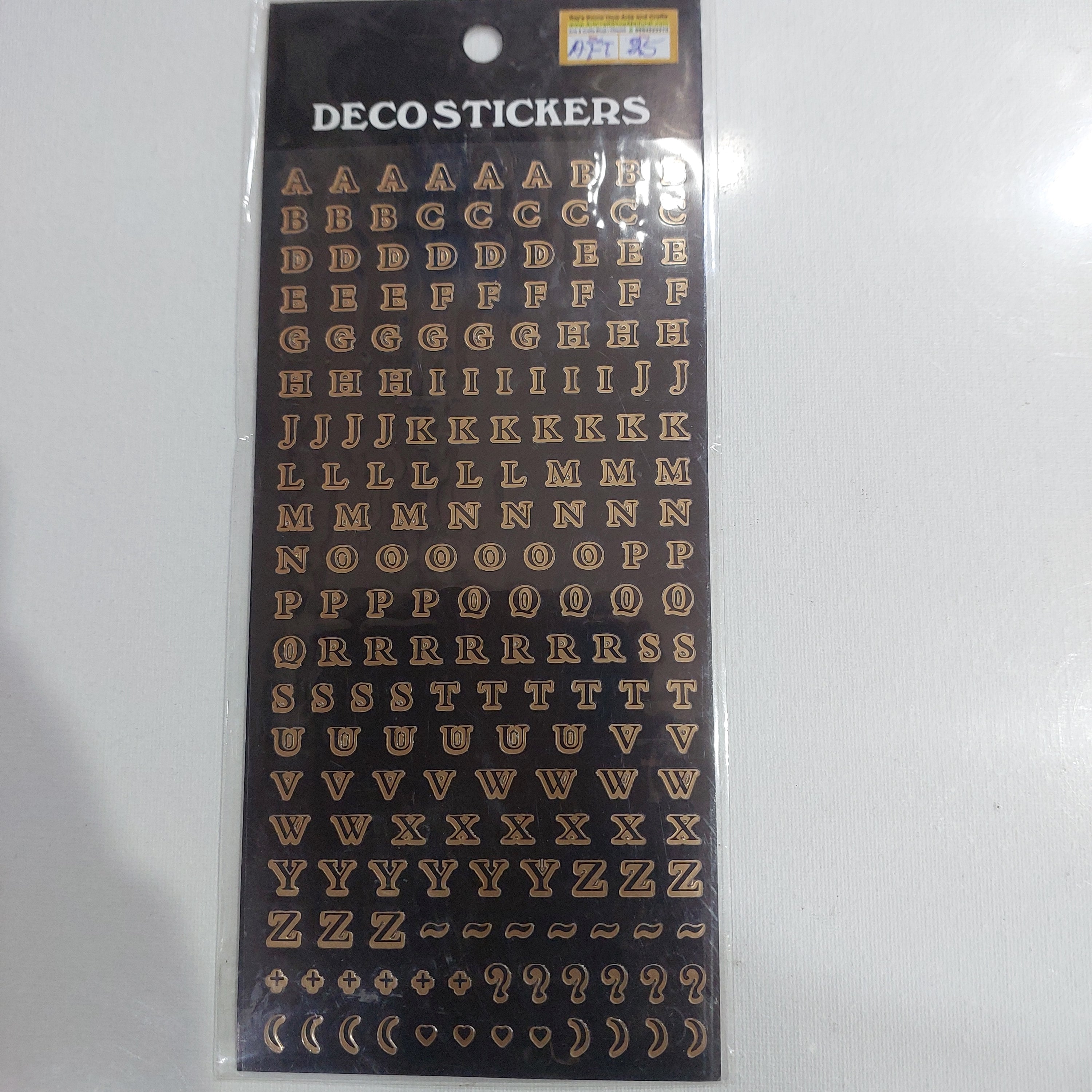 Gold Alphabet Sticker