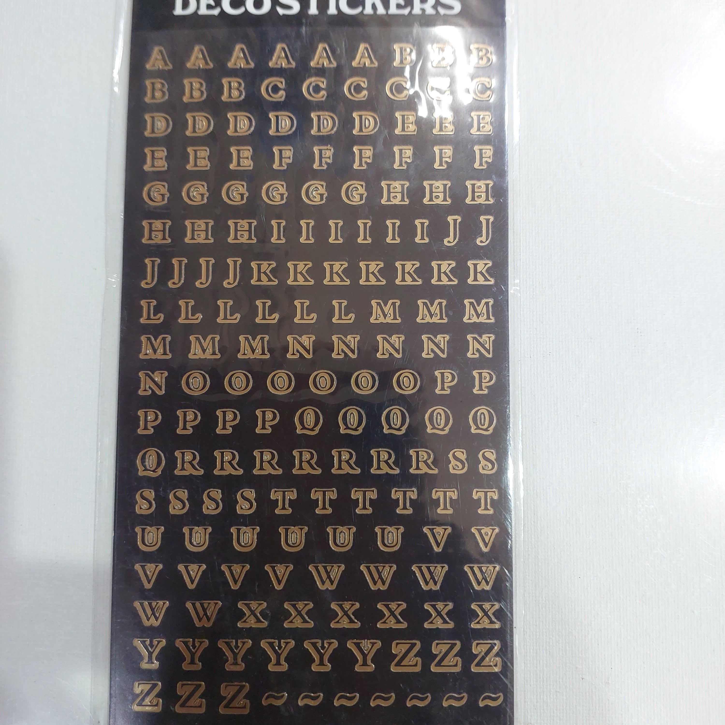 Gold Alphabet Sticker