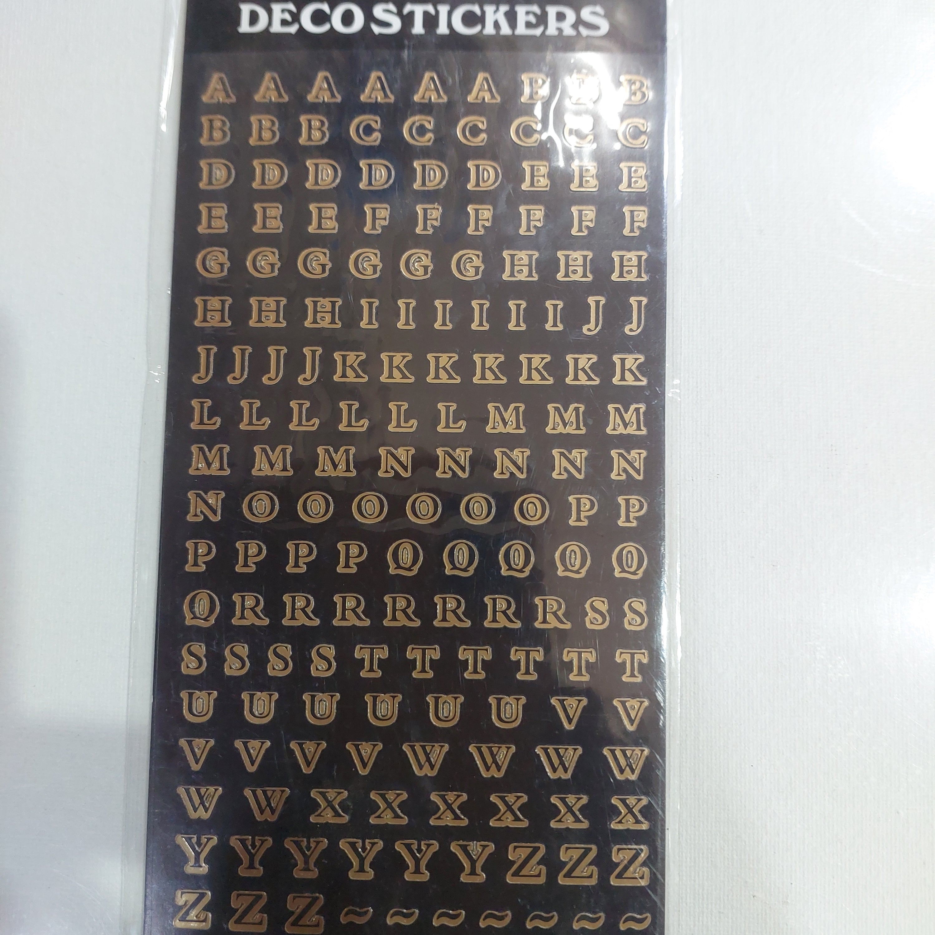 Gold Alphabet Sticker