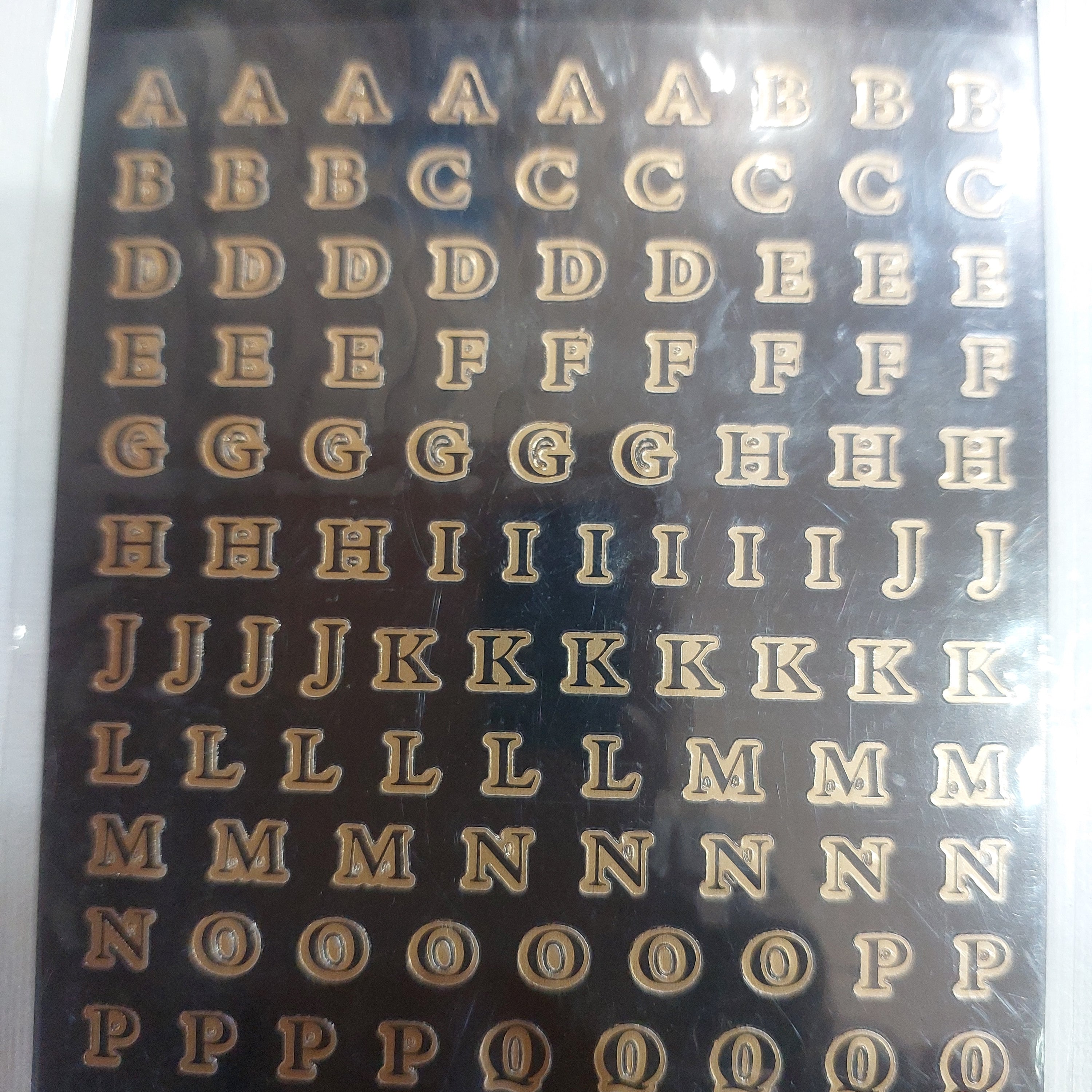 Gold Alphabet Sticker