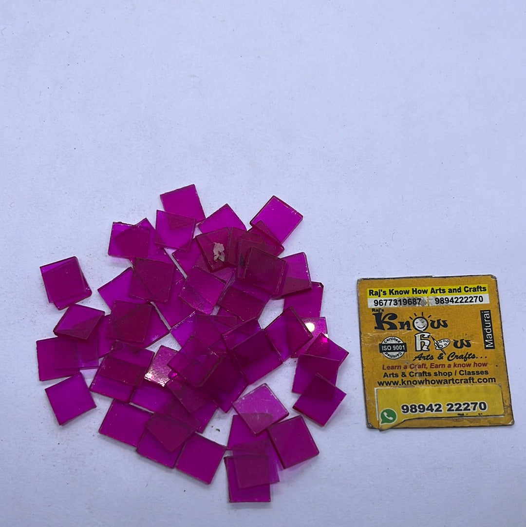 Stained glass mosaic Square 50g in a pack