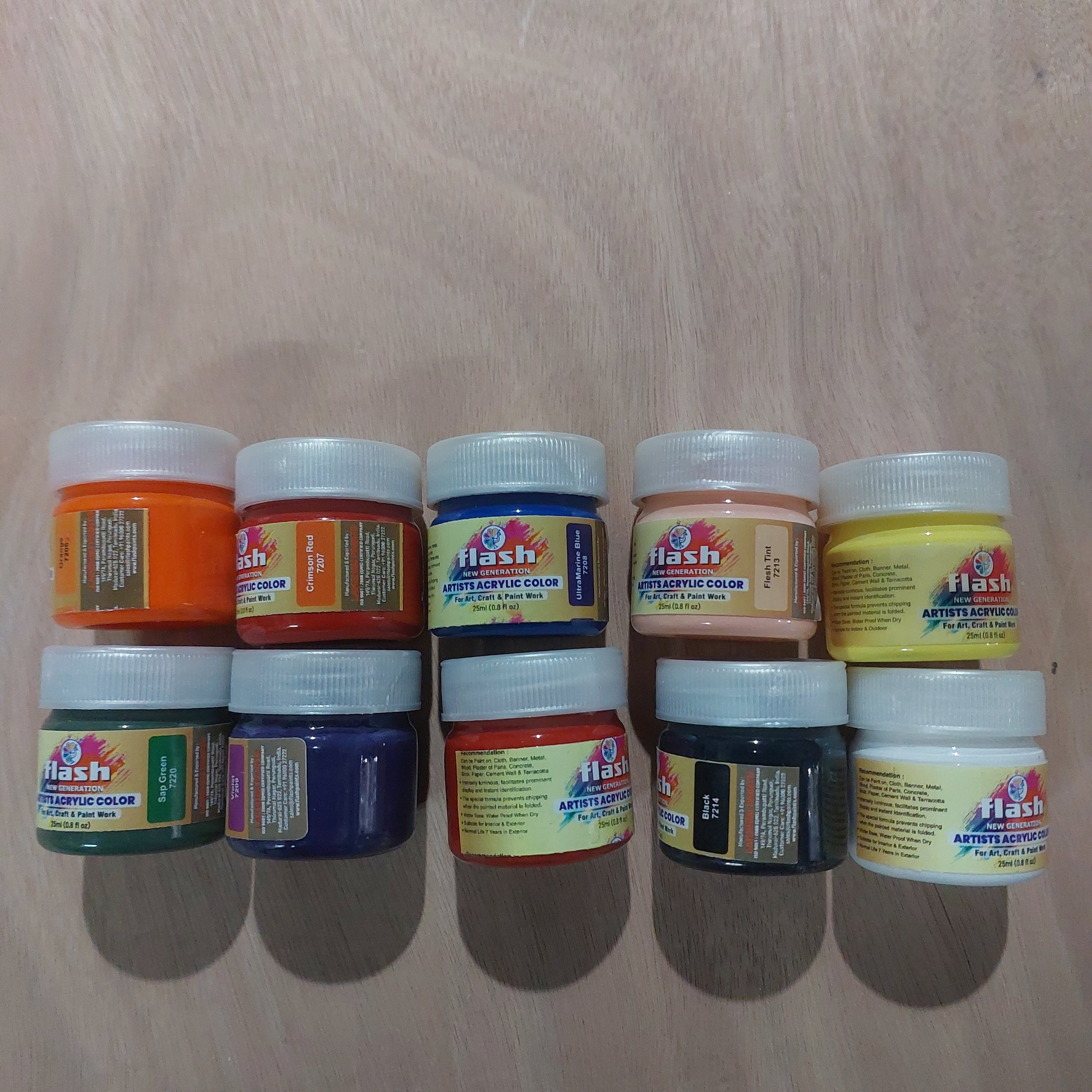 Flash artist acrylic color 25ml pack