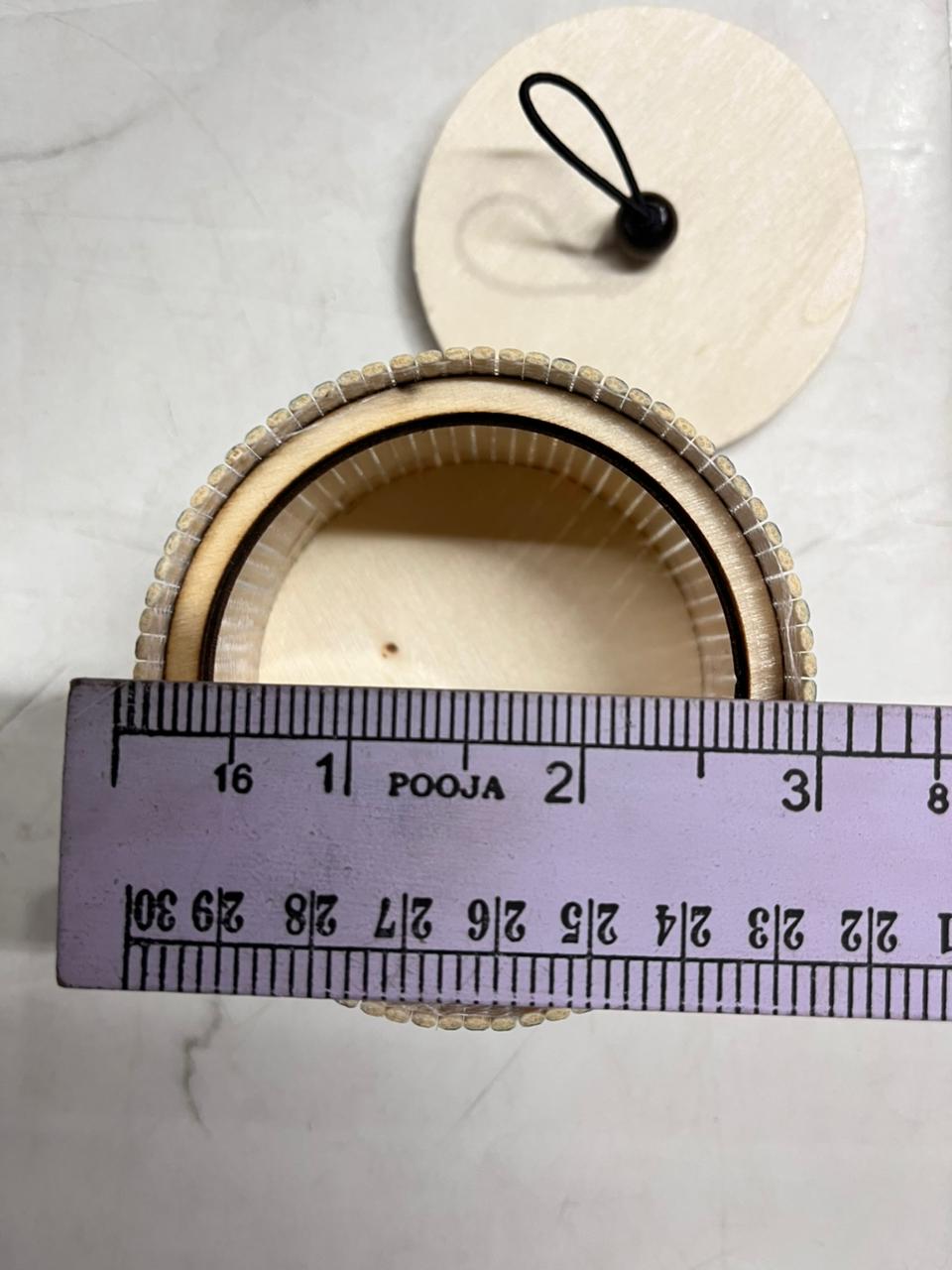 Bamboo jewelry box round drum -BXRD