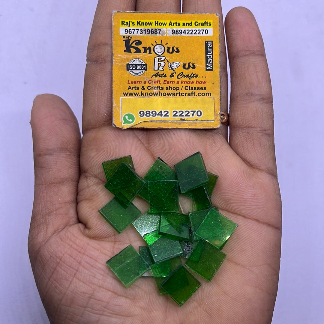 Stained glass mosaic Square 50g in a pack