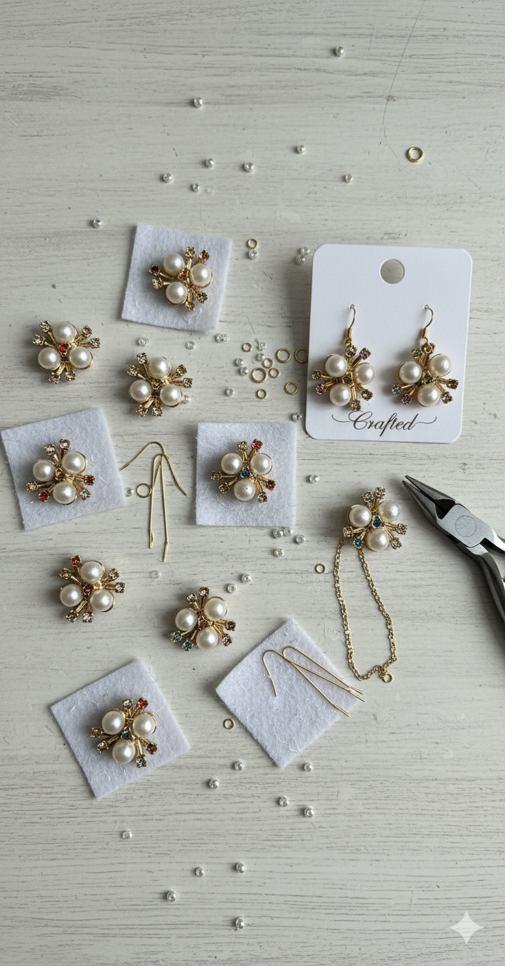 Pearl brooch 1 inch- 6 piece pack