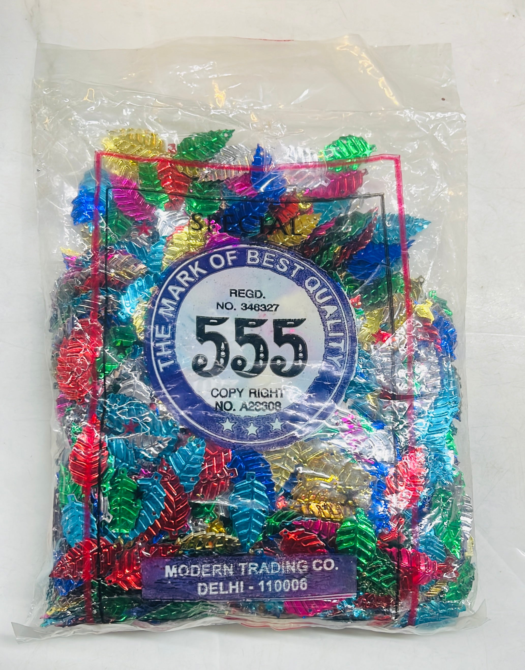 Chamki multicolor leaves 100g-1pack/555C