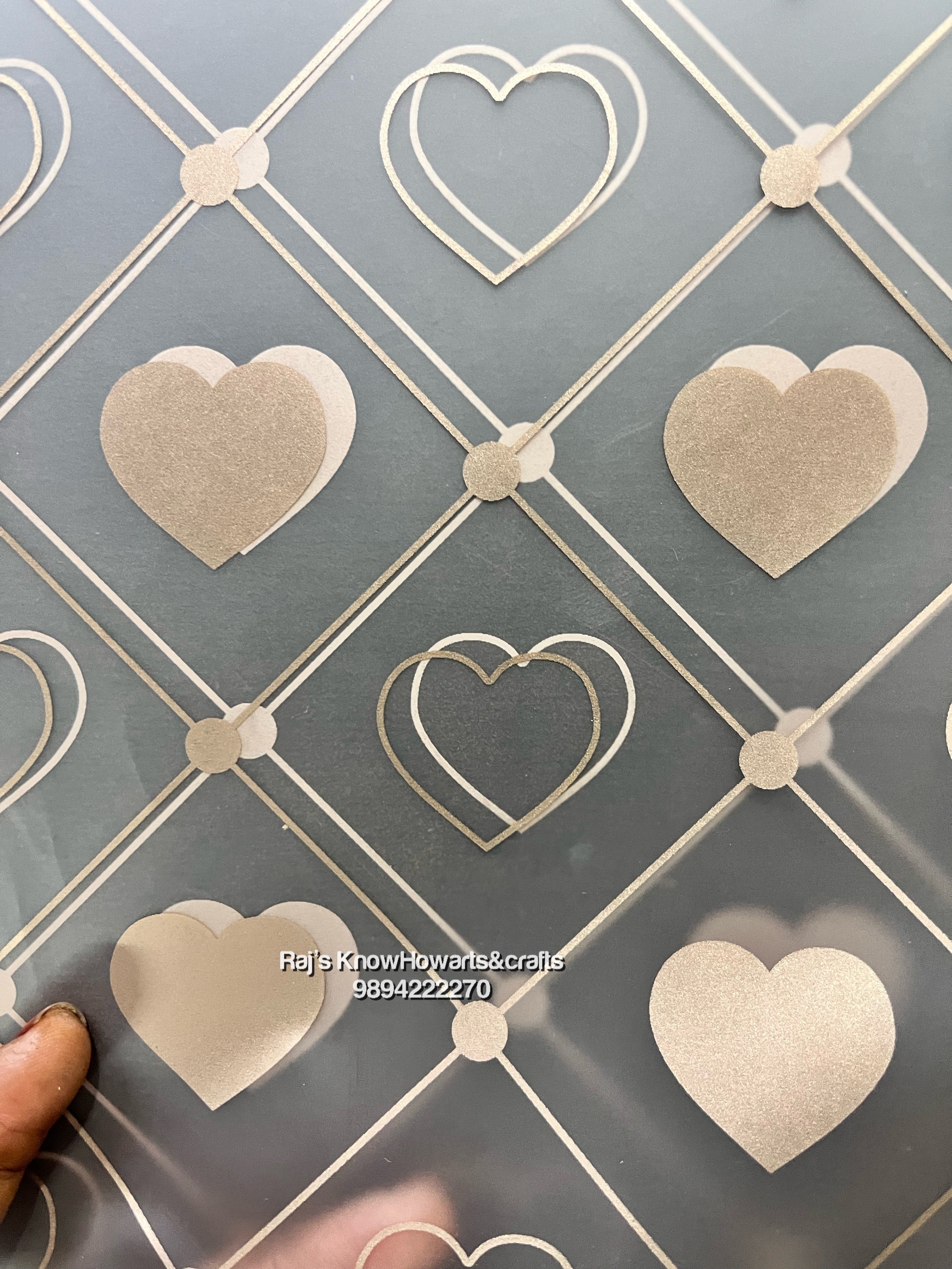 White  heart Gift Paper 20 sheet pack