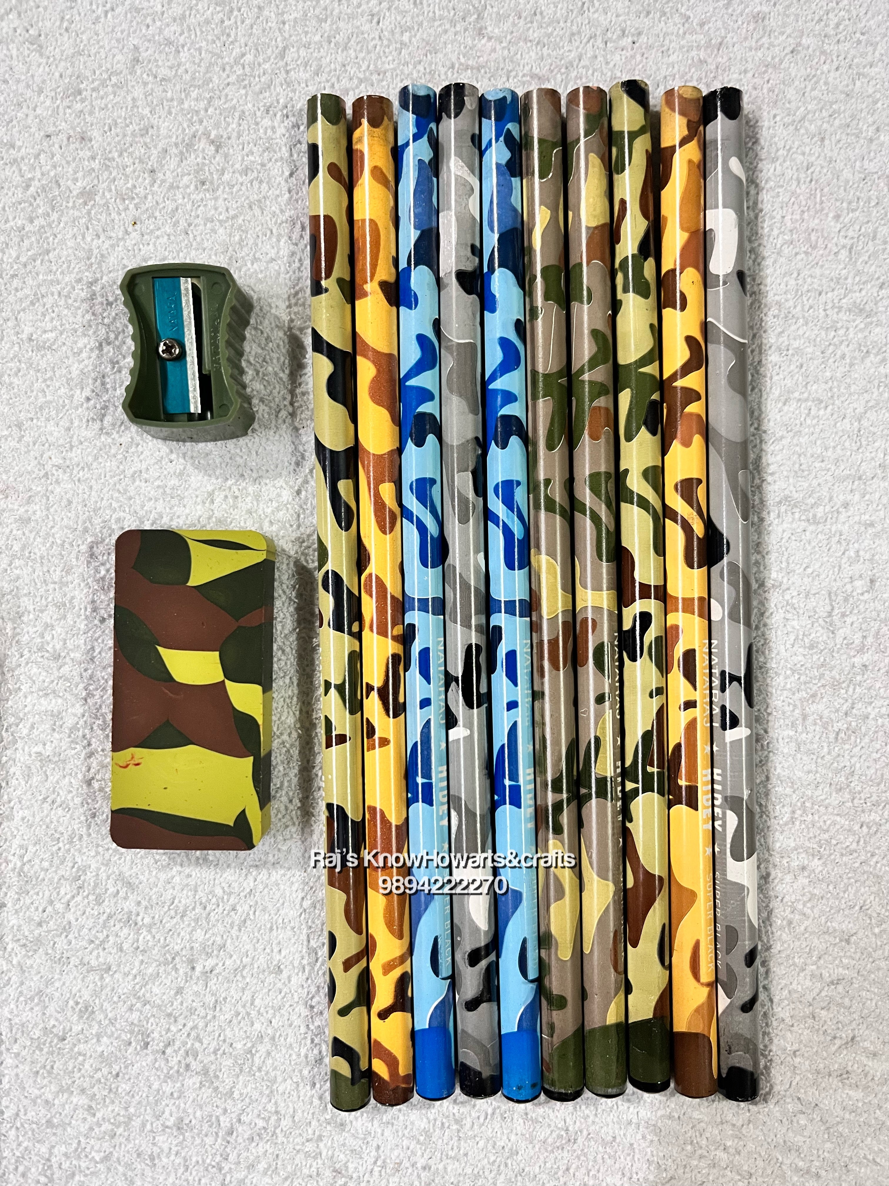 Nataraj Hidey camouflage pencils