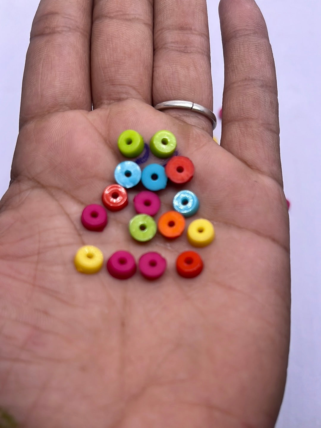 Acrylic Multicoloured   High quality Small beads -50g