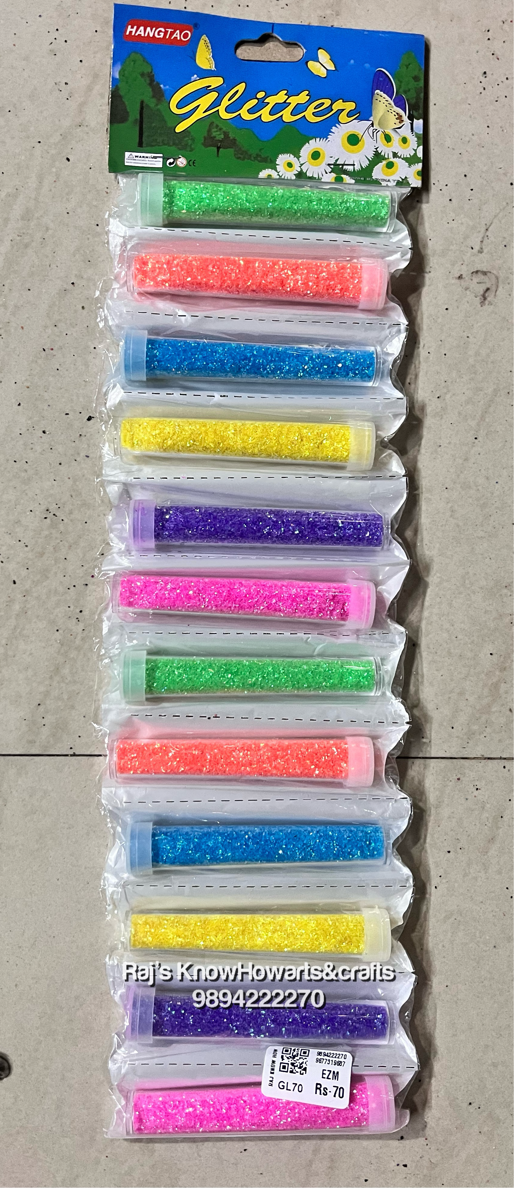 Neon glitter  pack of 12 - GL70