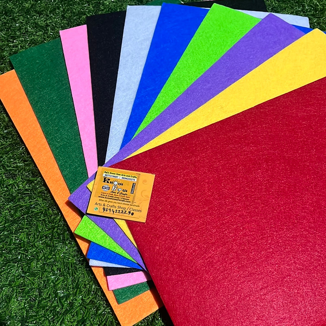 Felt paper- A4 10 sheet paper 1 pack – KnowHowArtCraft
