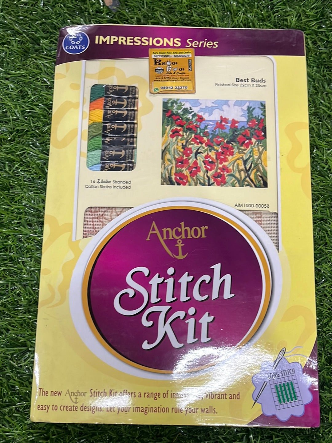 Anchor stitch embroidery kit best buds  finished size 22cm x 25cm